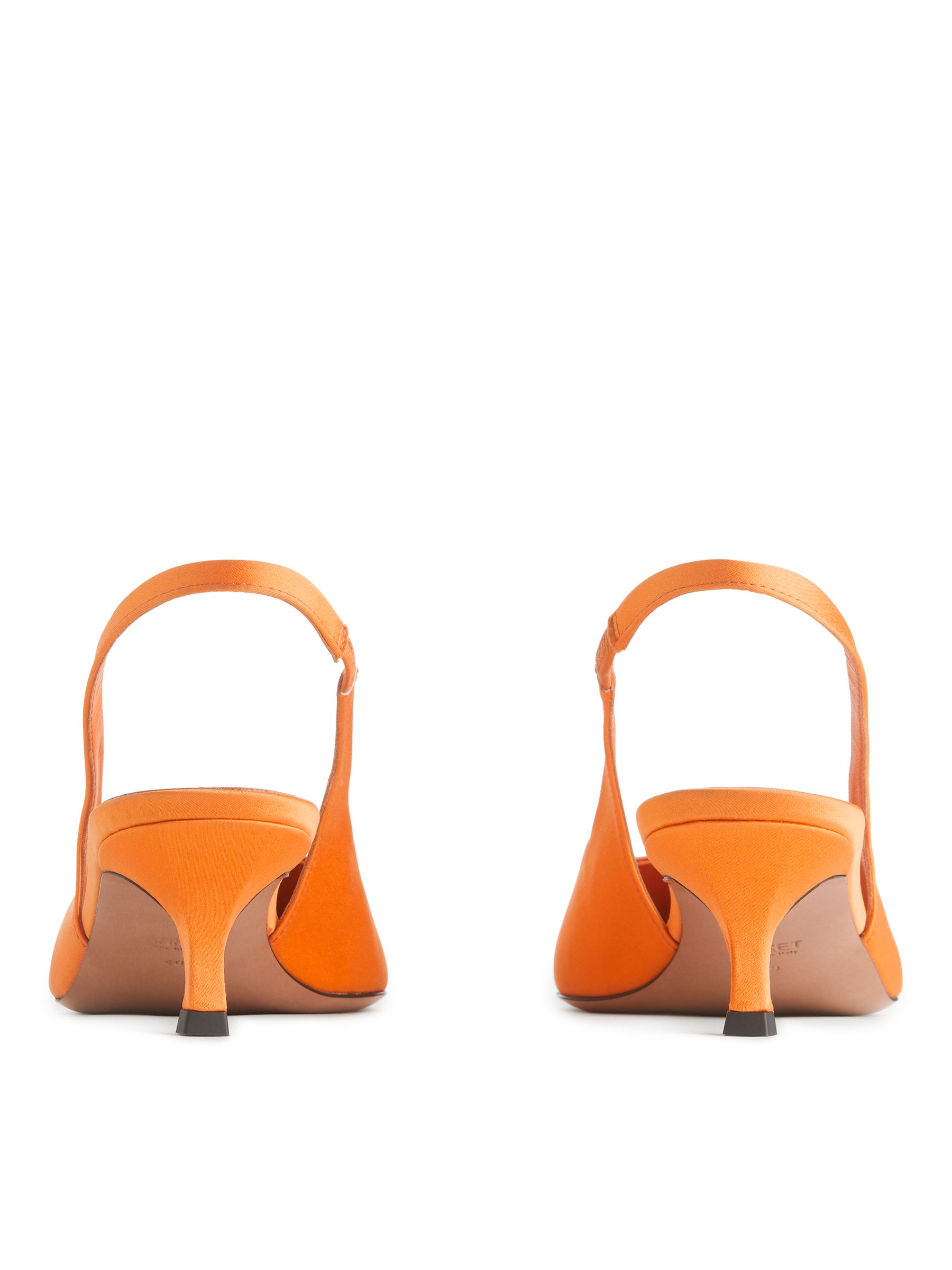 Décolleté slingback in raso - Arancione - Women - StillMedia/DescriptiveStillLife - 5