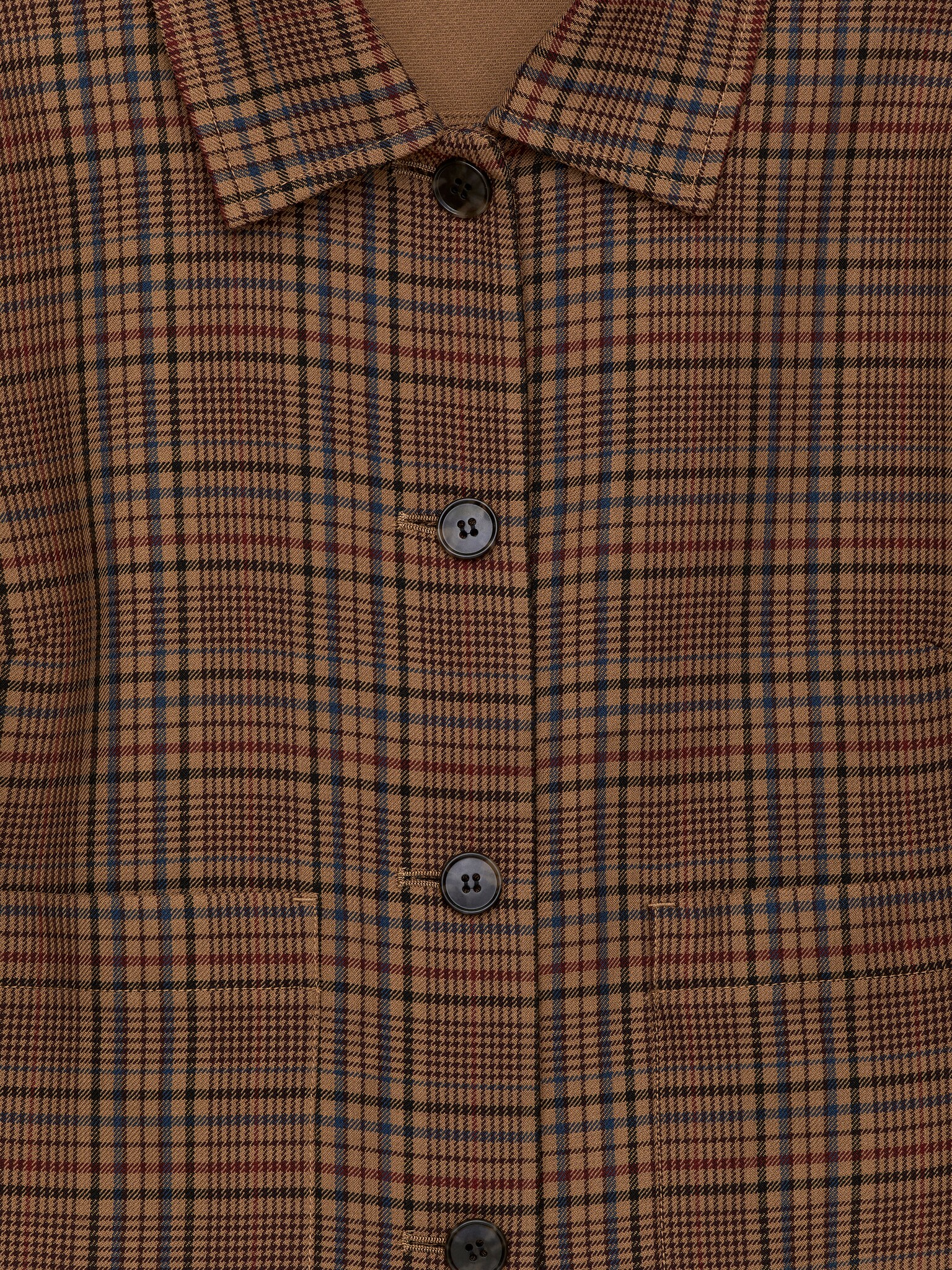 Rutete overskjorte - Mørk beige/rutete - 6