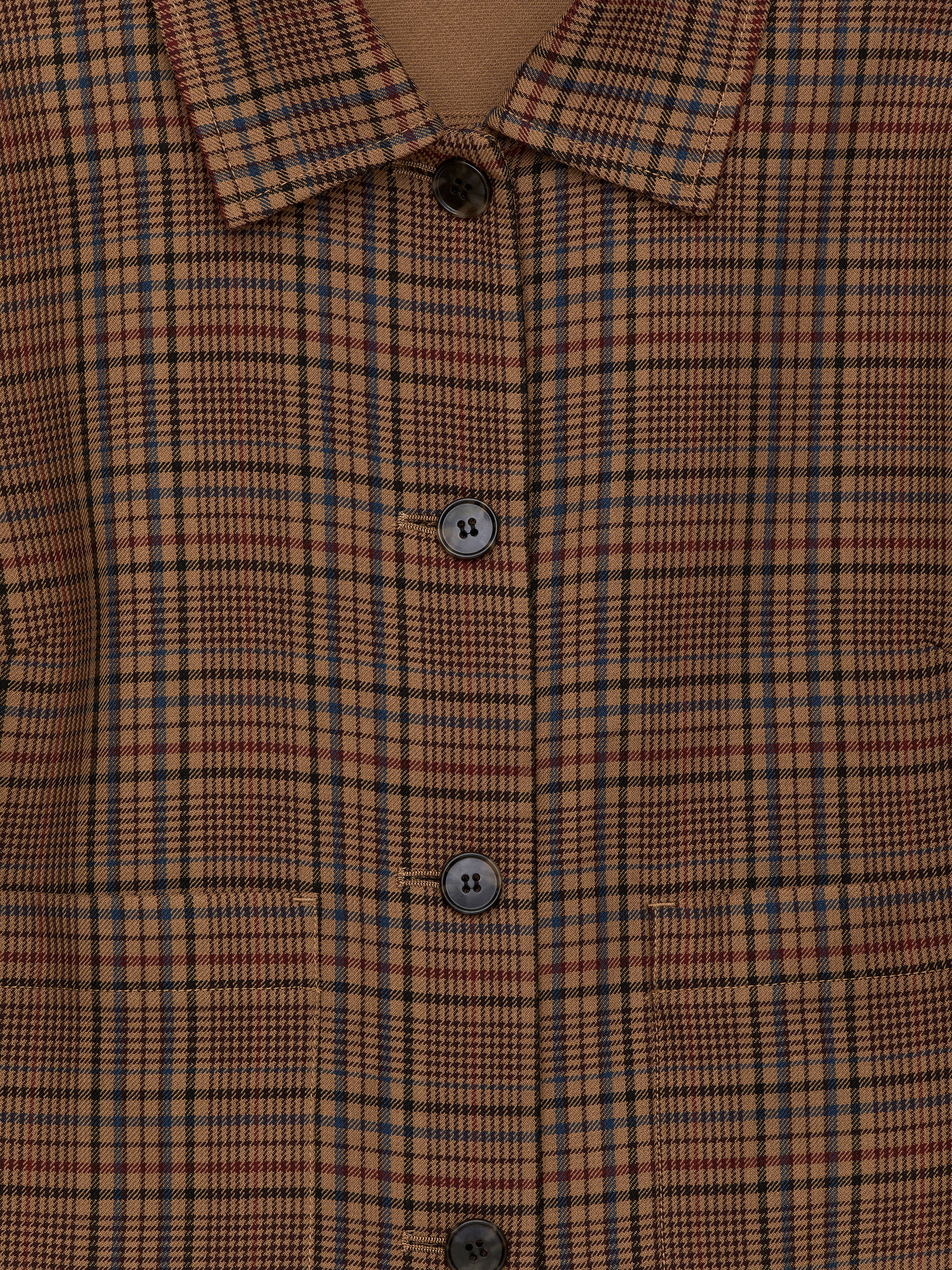 Check Overshirt - Dark Beige/Checkered - Regular fit - Women - StillMedia/DescriptiveDetail - 1