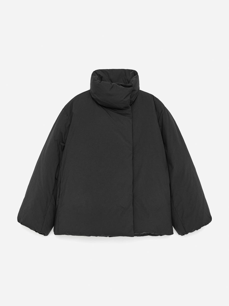 ARKET Women's  Upcycled Down High-Collar Jacket Black,  size S