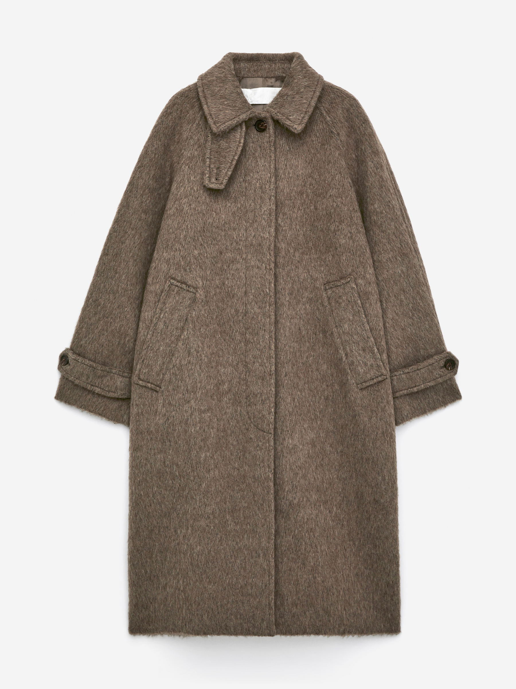 Wool-Alpaca Blend Coat-#6C655F-16878