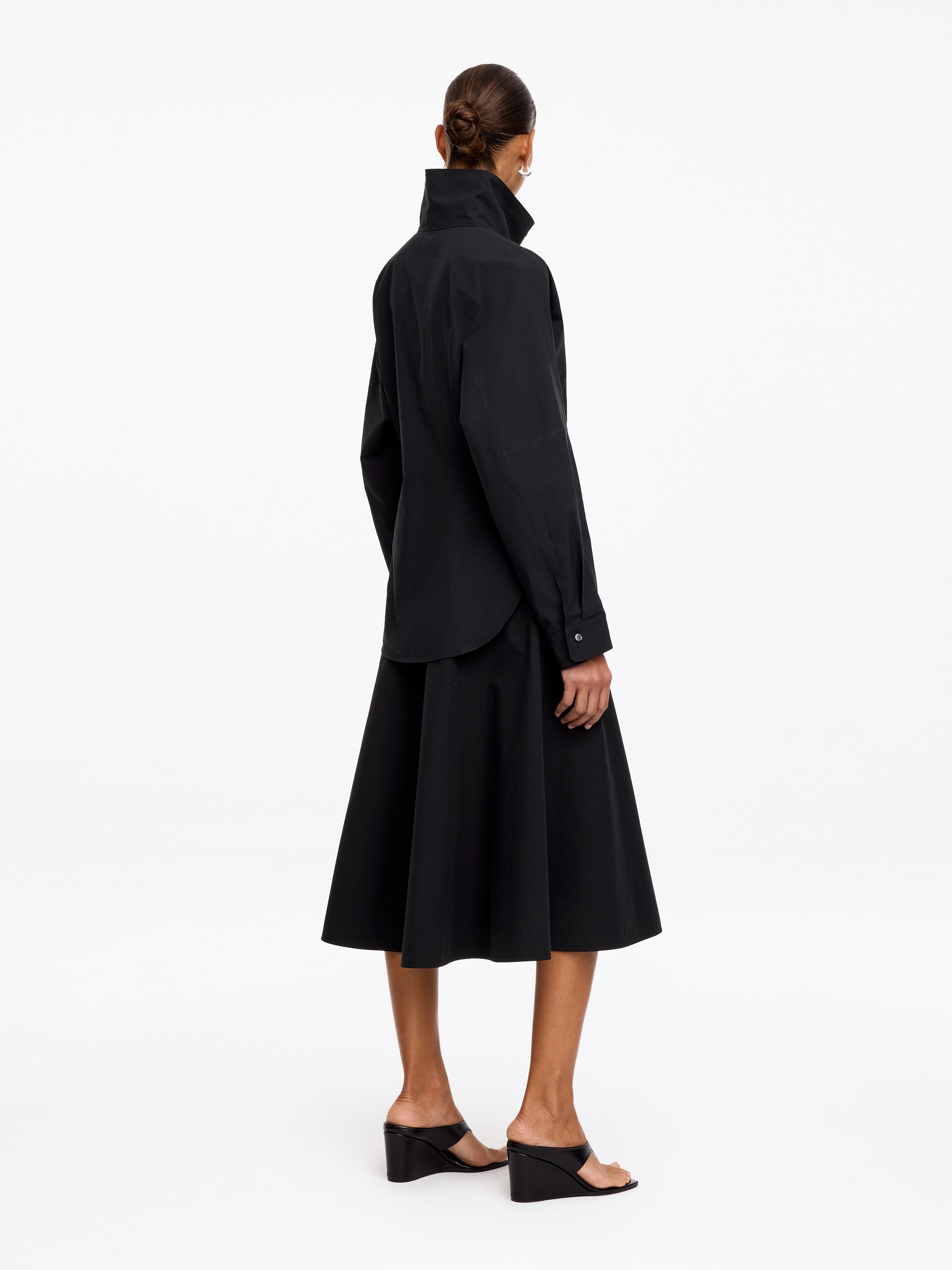 Popeline-Hemd aus Pima-Baumwolle - Schwarz - Regular Fit - women - StillMedia/Lookbook - 4