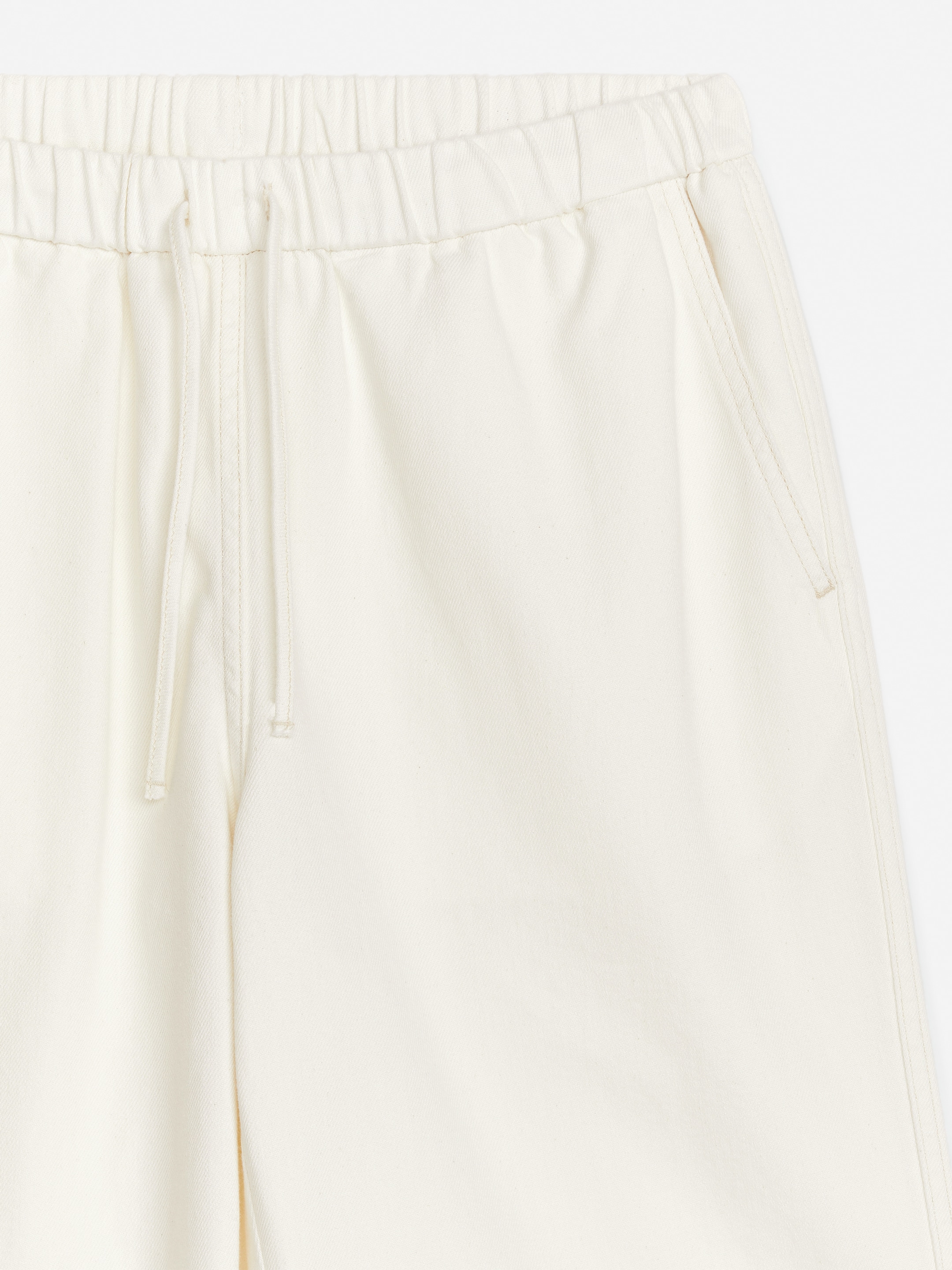 View larger image: Drawstring Denim Trousers - White - Ladies | H&M GB 2