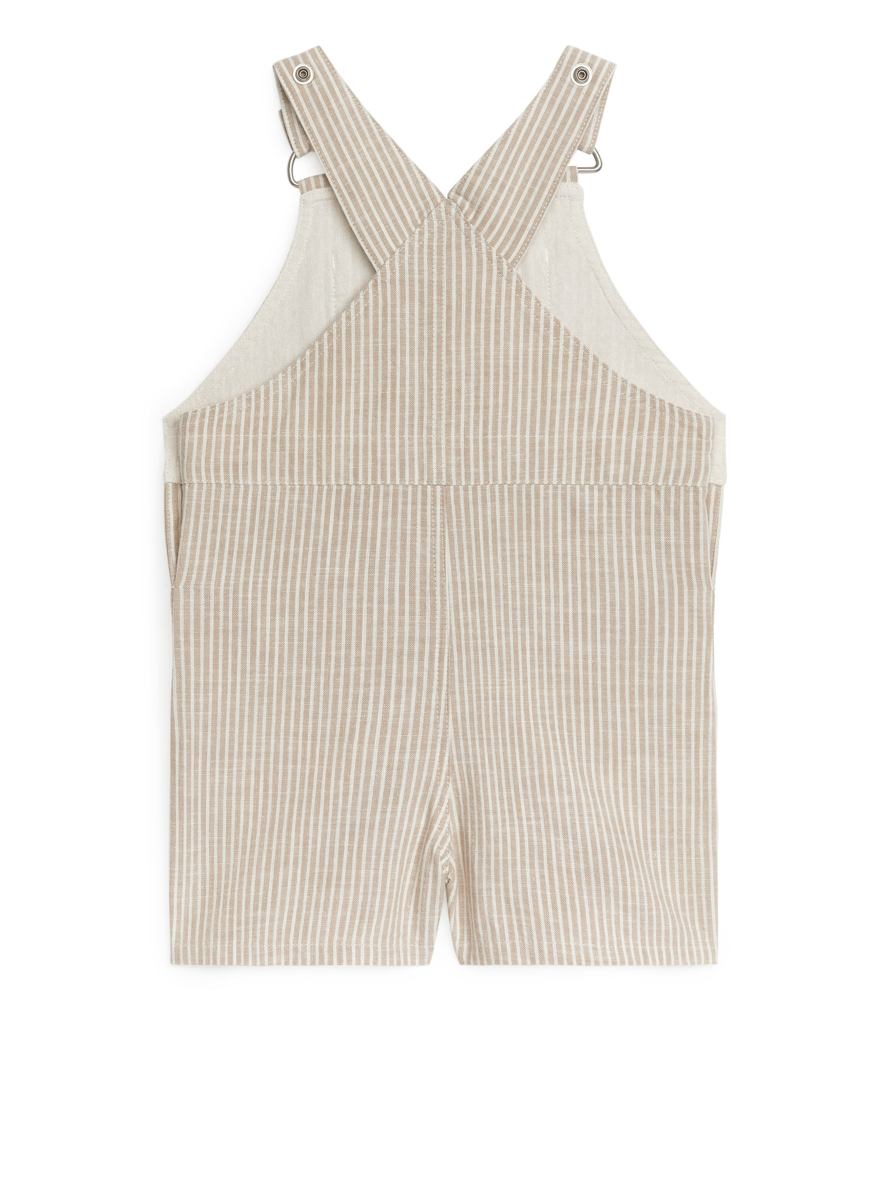 Kurze Latzhose aus Baumwolle - Beige/Weiß - Regular Fit - Kinder - StillMedia/DescriptiveStillLife - 2