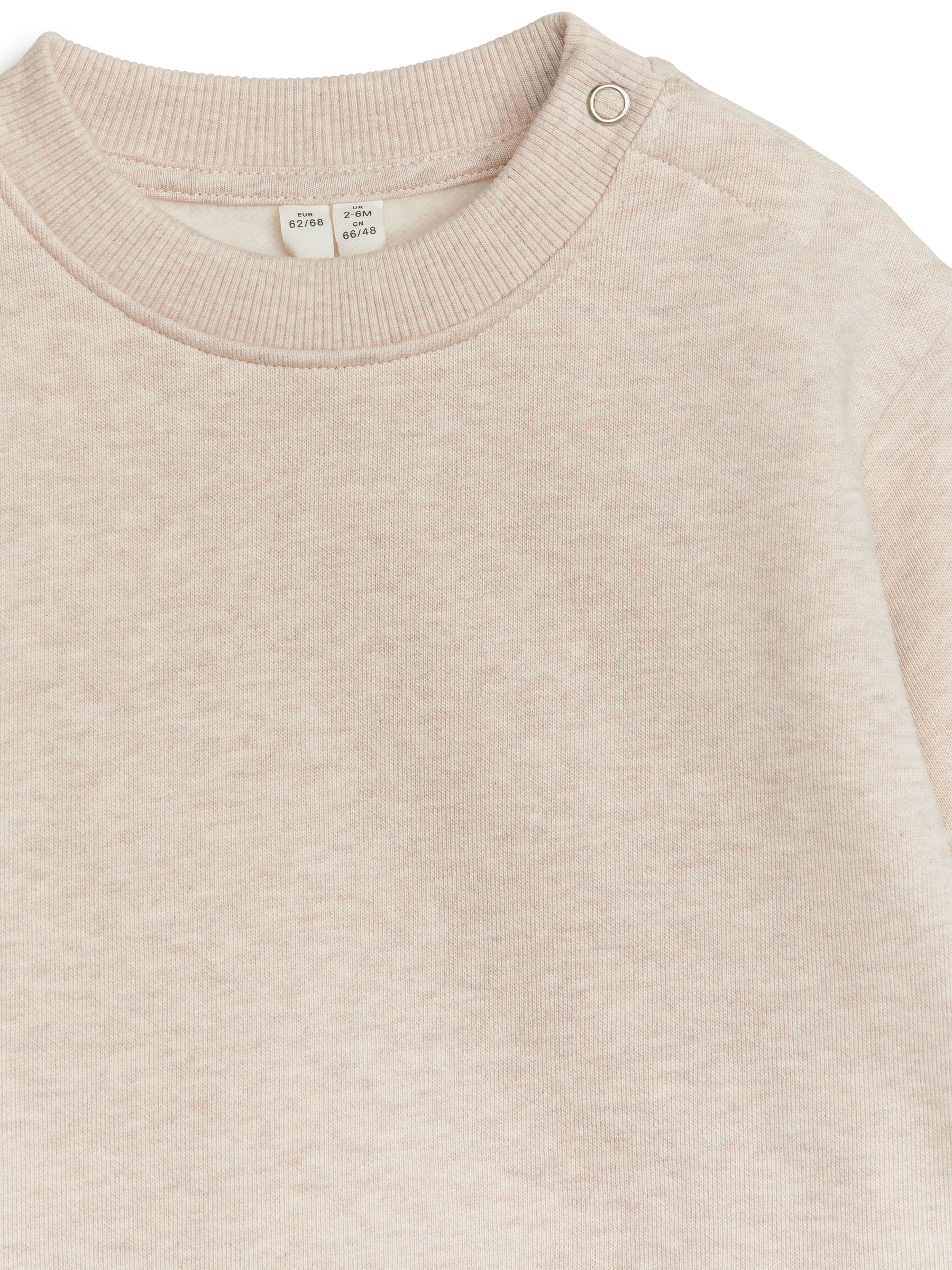 Locker sitzendes Baumwoll-Sweatshirt - Hafer, meliert - Loose Fit - Kinder - StillMedia/DescriptiveDetail - 3