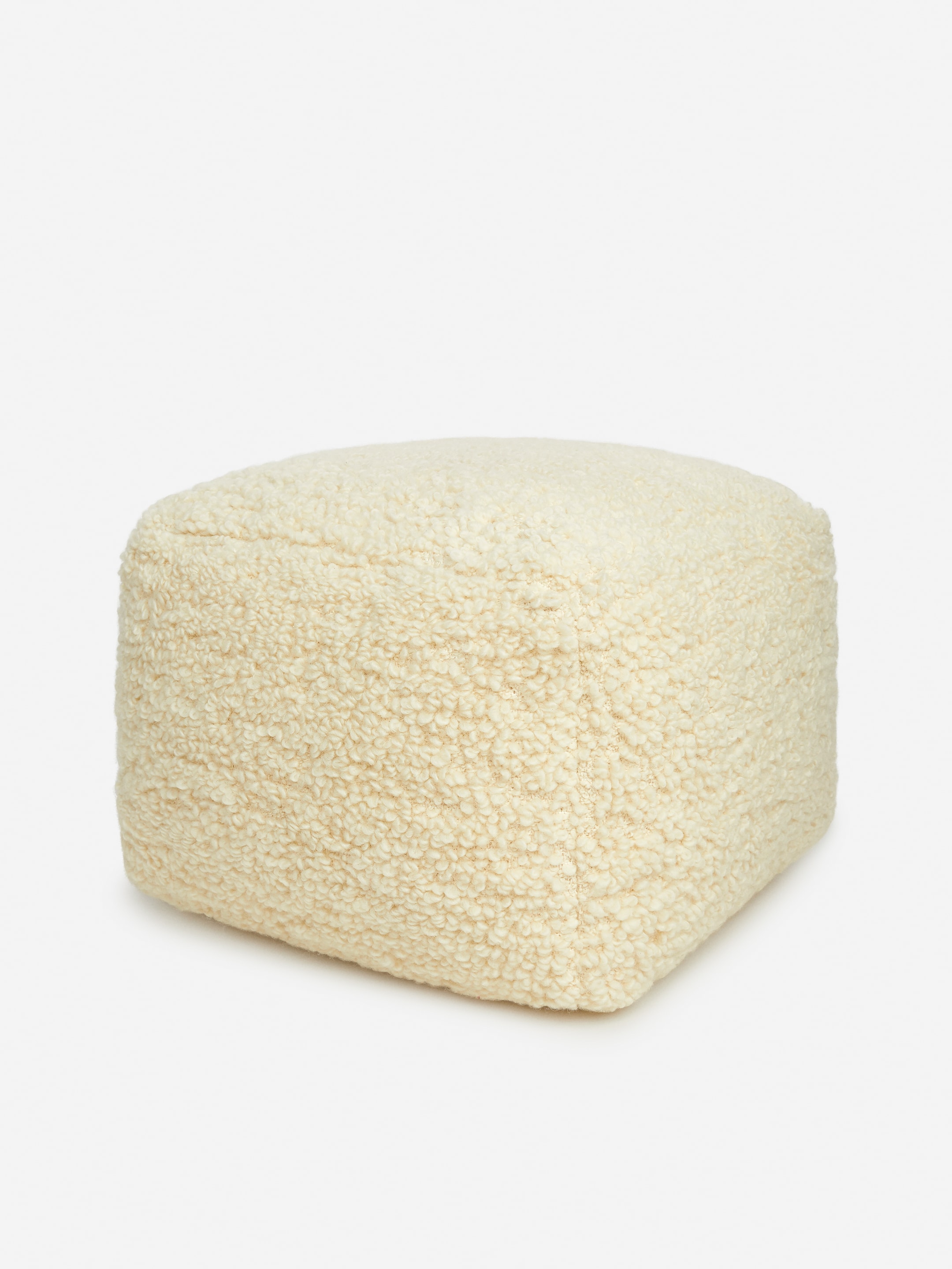 Sittpuff i bomull och ull - Ljusbeige - Homeware - StillMedia/DescriptiveStillLife - 2