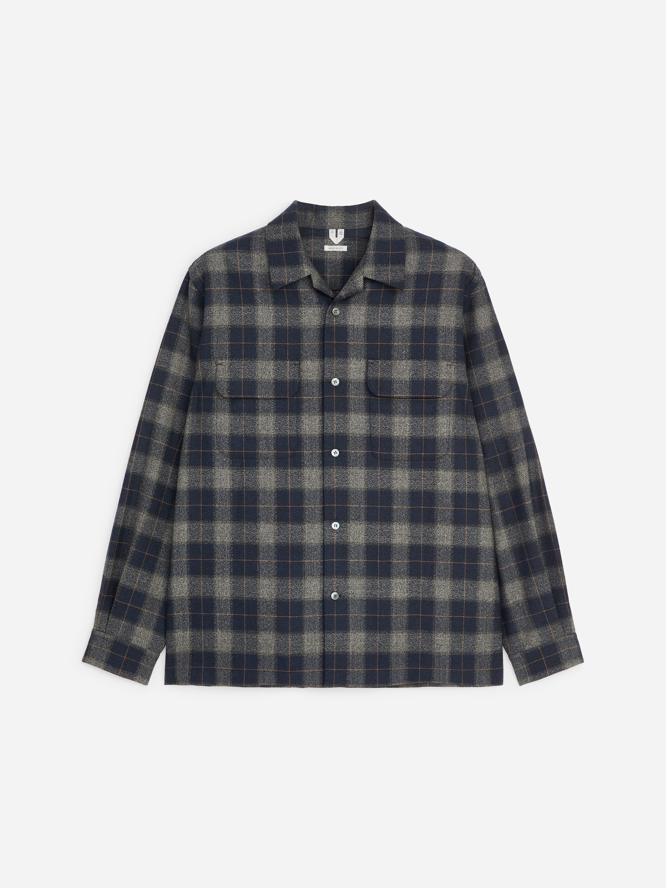 Wollhemd mit Karomuster - Karos/dunkles Marineblau - Relaxed Fit - men - StillMedia/DescriptiveStillLife - 1