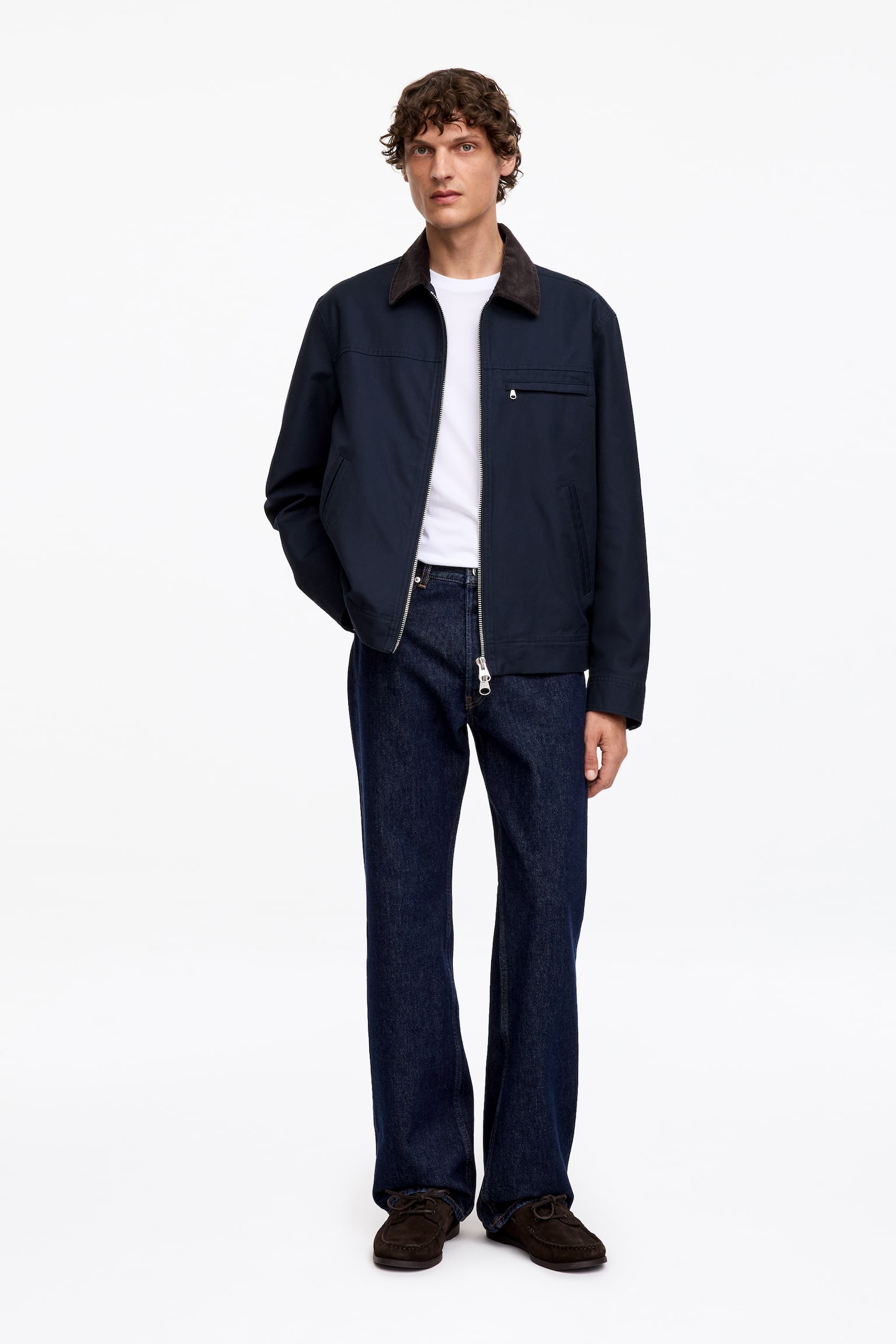 Jacke aus Baumwollcanvas - Dunkelblau/Schwarz - 1
