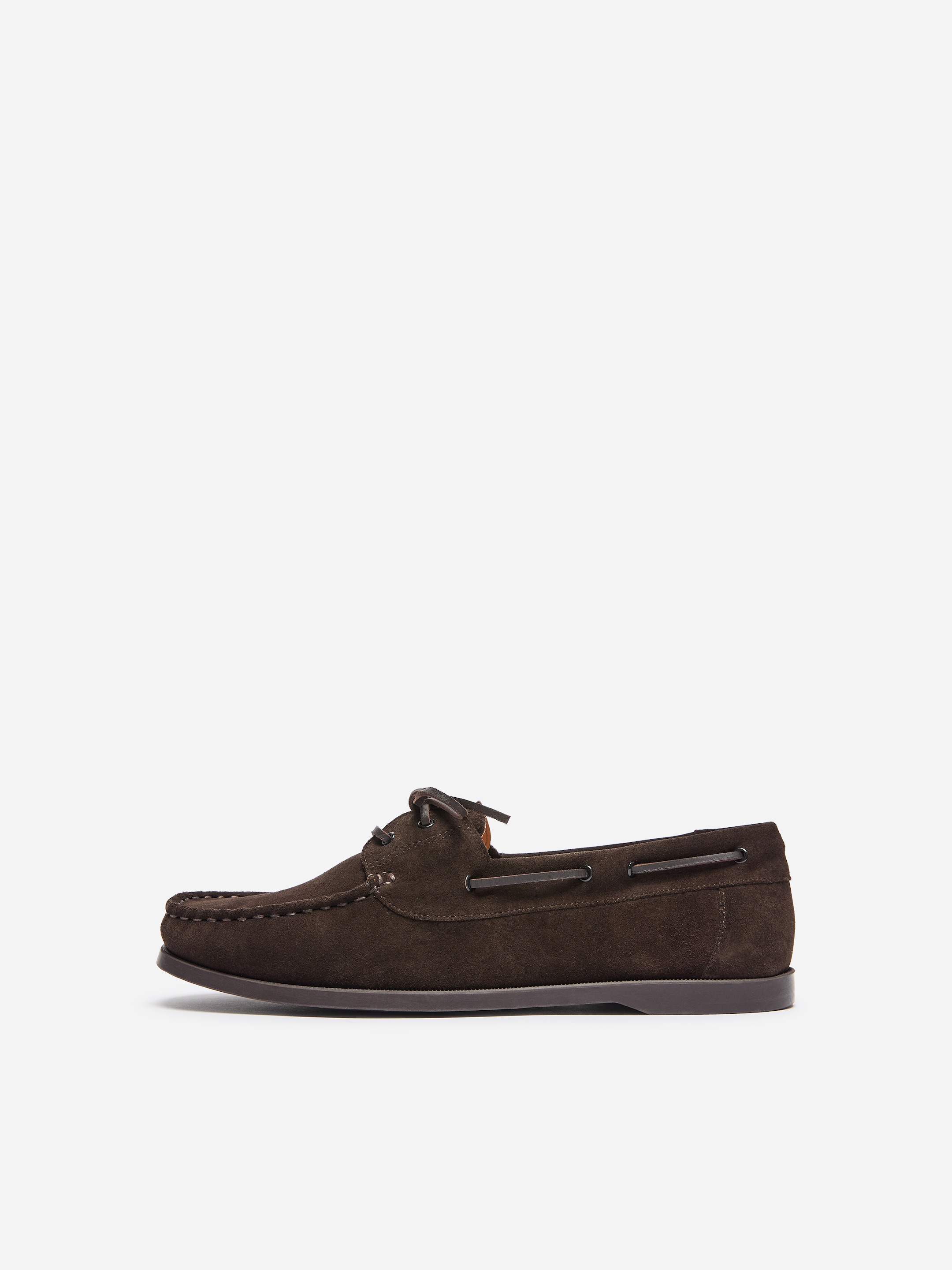 Suede Boat Shoes - Dark Brown - Men - StillMedia/DescriptiveStillLife - 4