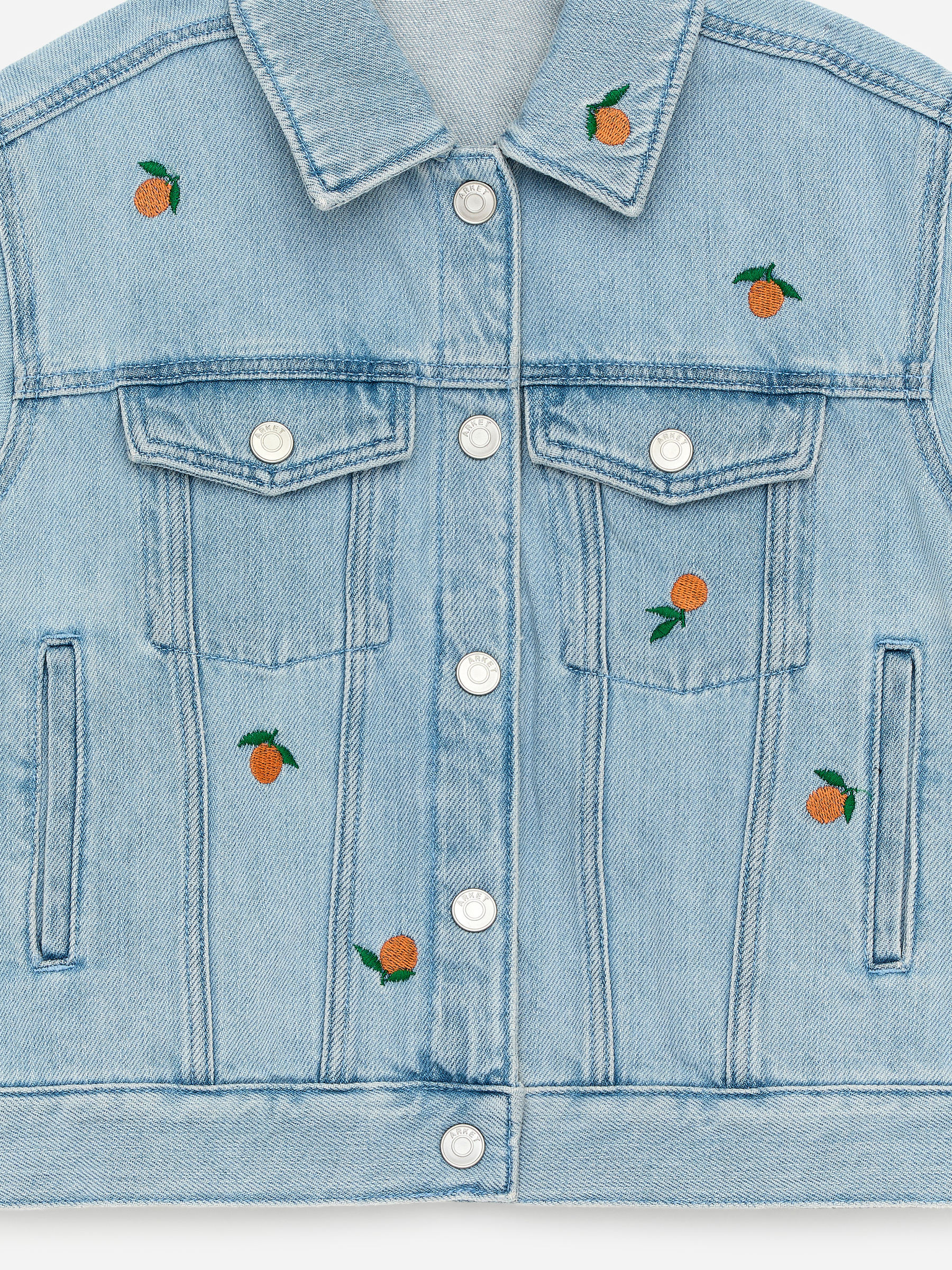 Chaqueta denim bordada - Azul/naranjas - Corte estándar - Children - StillMedia/DescriptiveDetail - 2