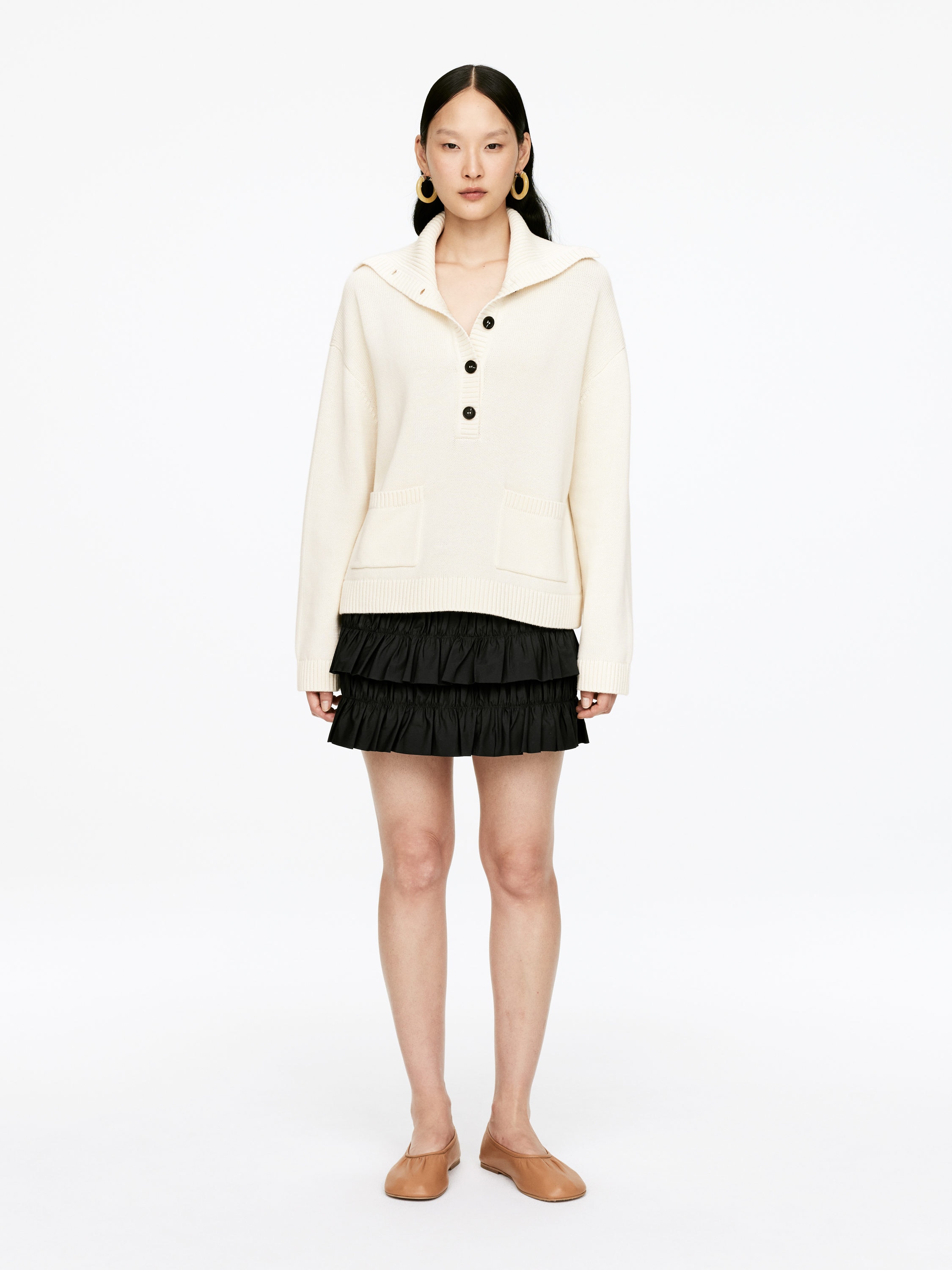 Frill Mini Skirt-#272627-16161