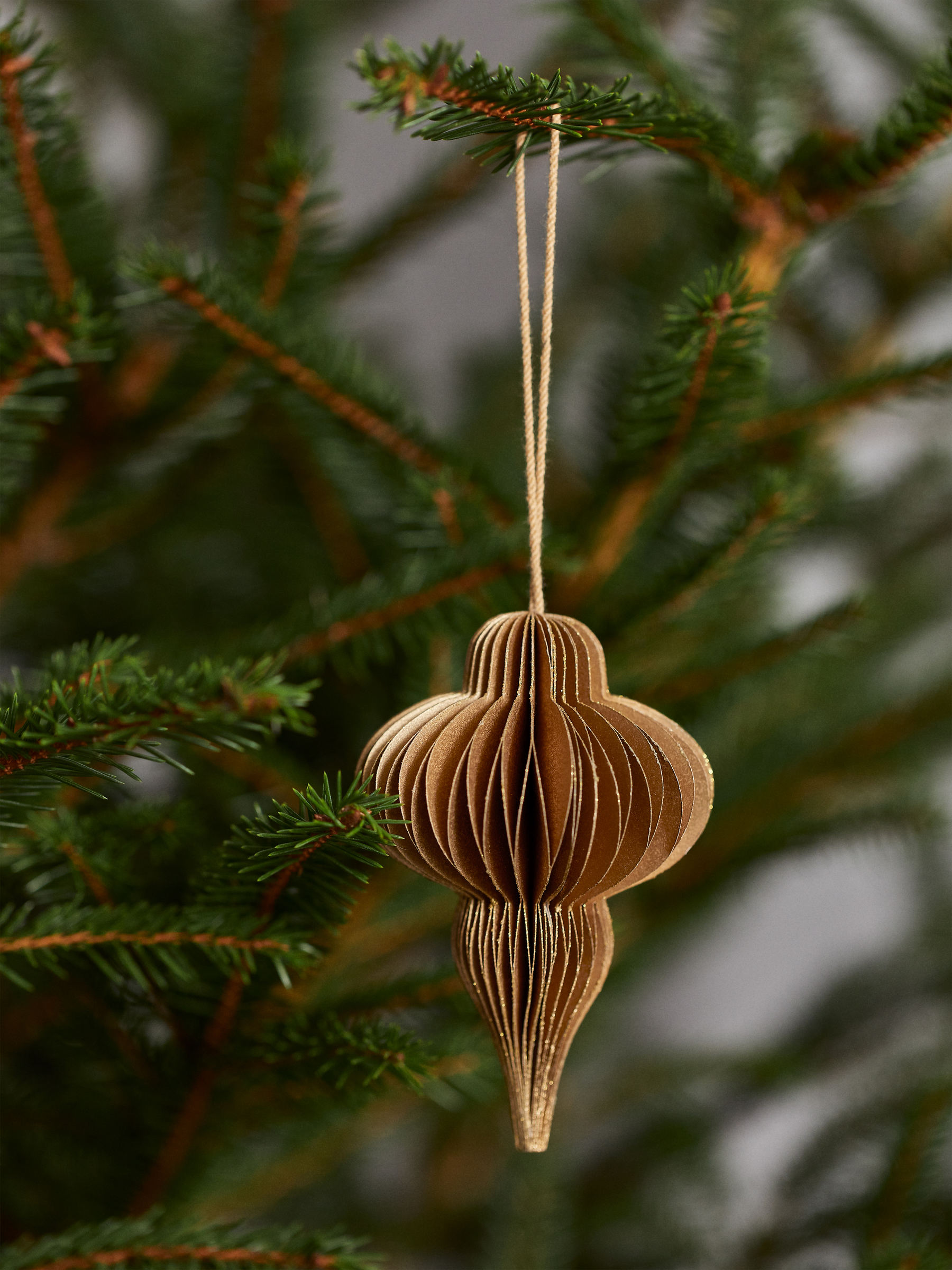 Honeycomb Ornaments Set of 2 - Gold/Glitter - Homeware - StillMedia/DescriptiveStillLife - 2