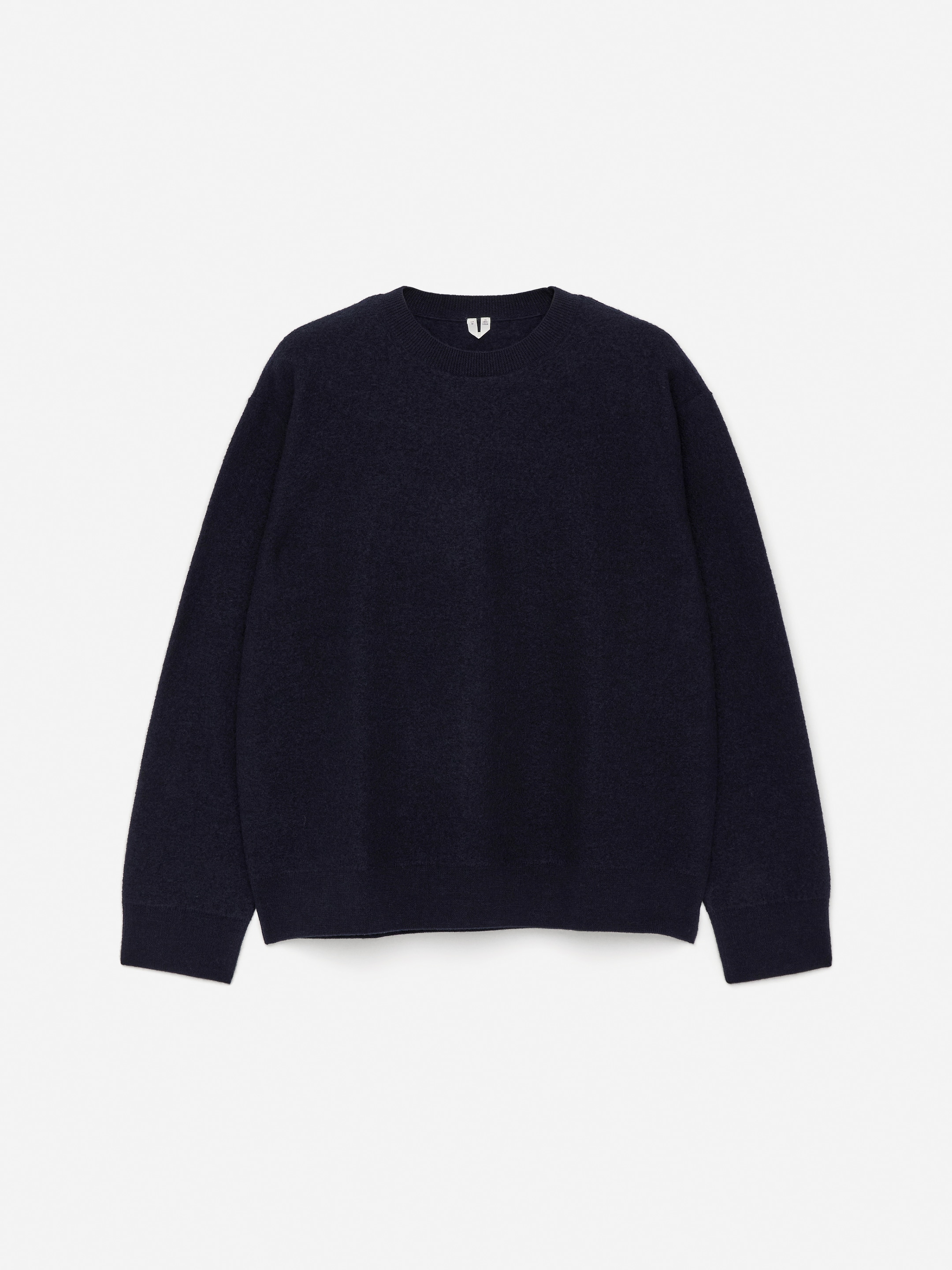 Boiled-Wool Jumper - Dark Blue - Regular fit - Men - StillMedia/DescriptiveStillLife - 1