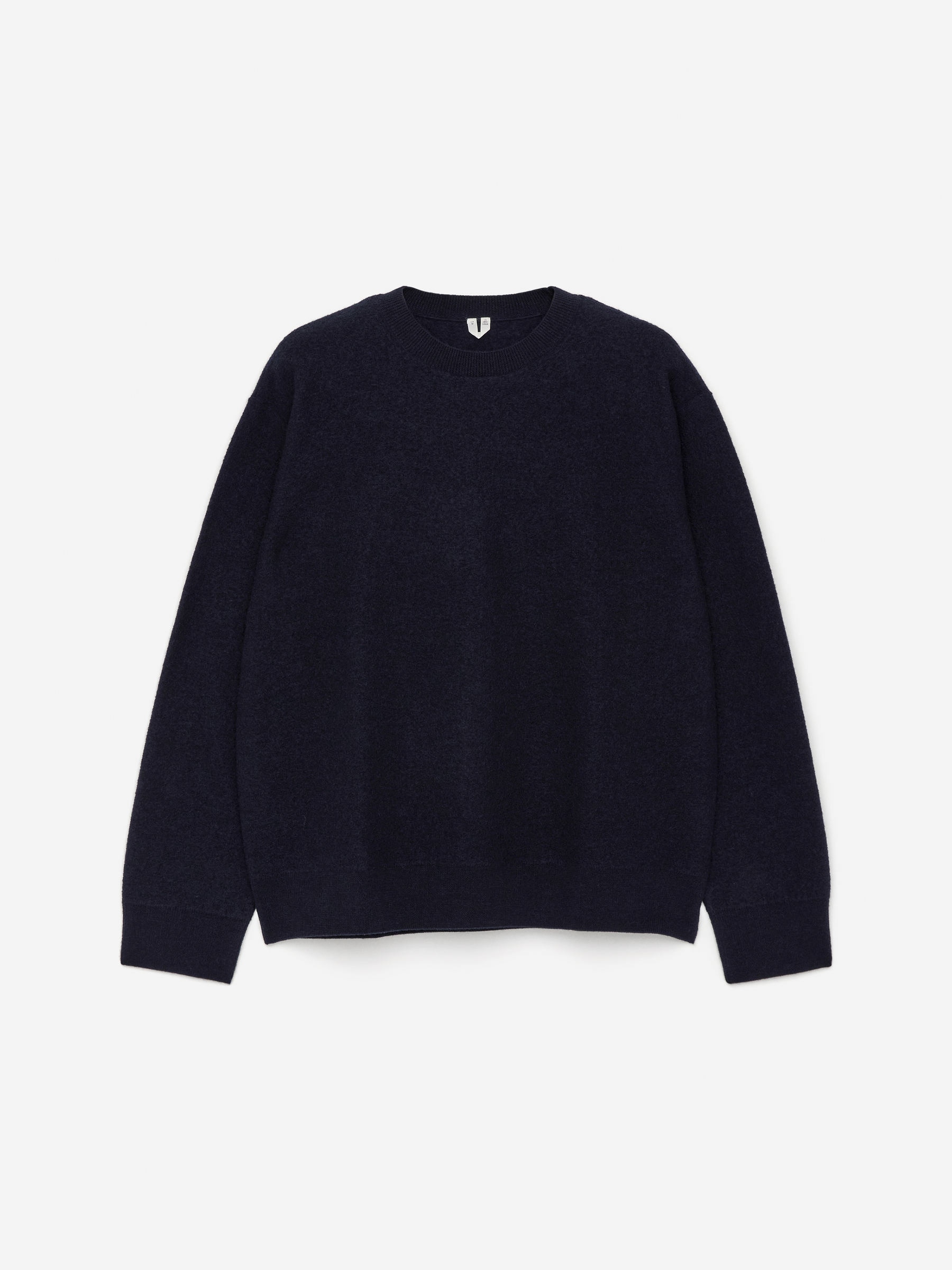 Boiled Wool Jumper-Blue-17120