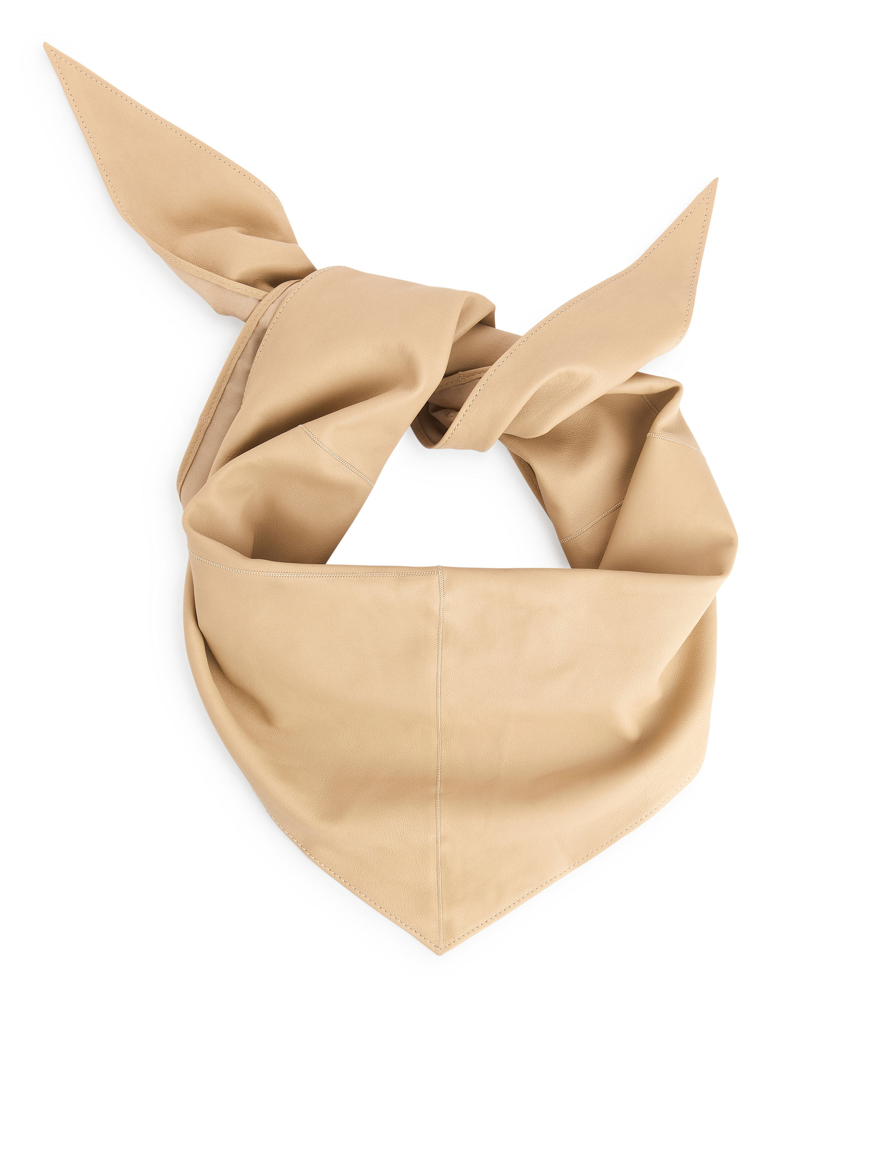 Dreieckstuch aus Leder - Beige - Damen - StillMedia/DescriptiveStillLife - 1