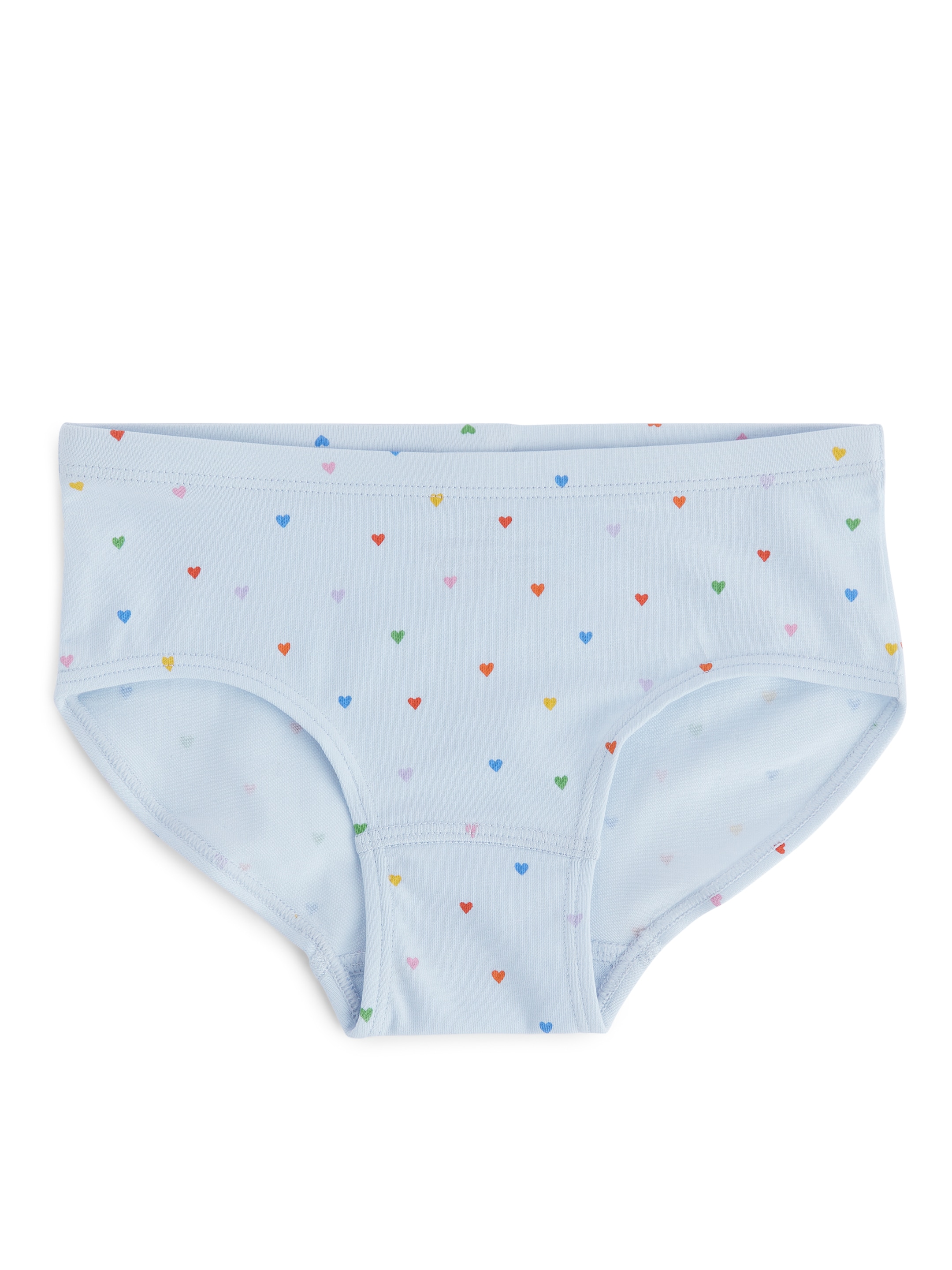 Trosor i bomullstrikå, 3-pack - Blå/hjärttryck - Regular fit - Children - StillMedia/DescriptiveDetail - 3