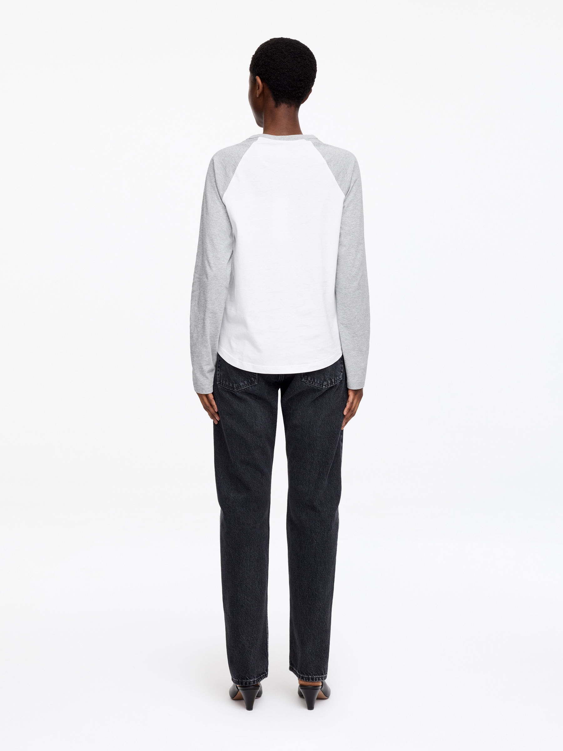 Long-Sleeved T-Shirt - White/Grey - Regular fit - Women - StillMedia/Lookbook - 2