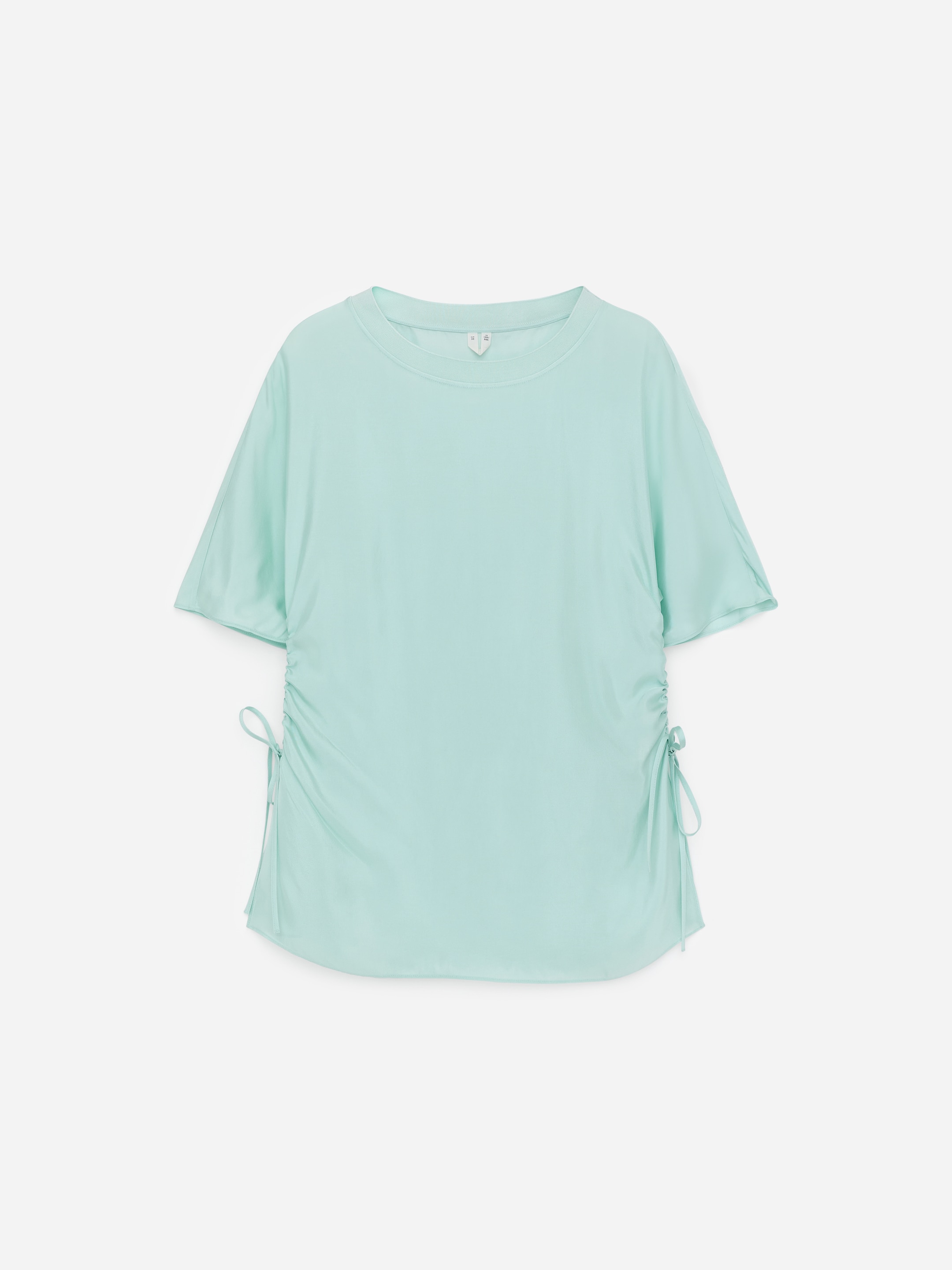 Drawstring Top-Turquoise-18040