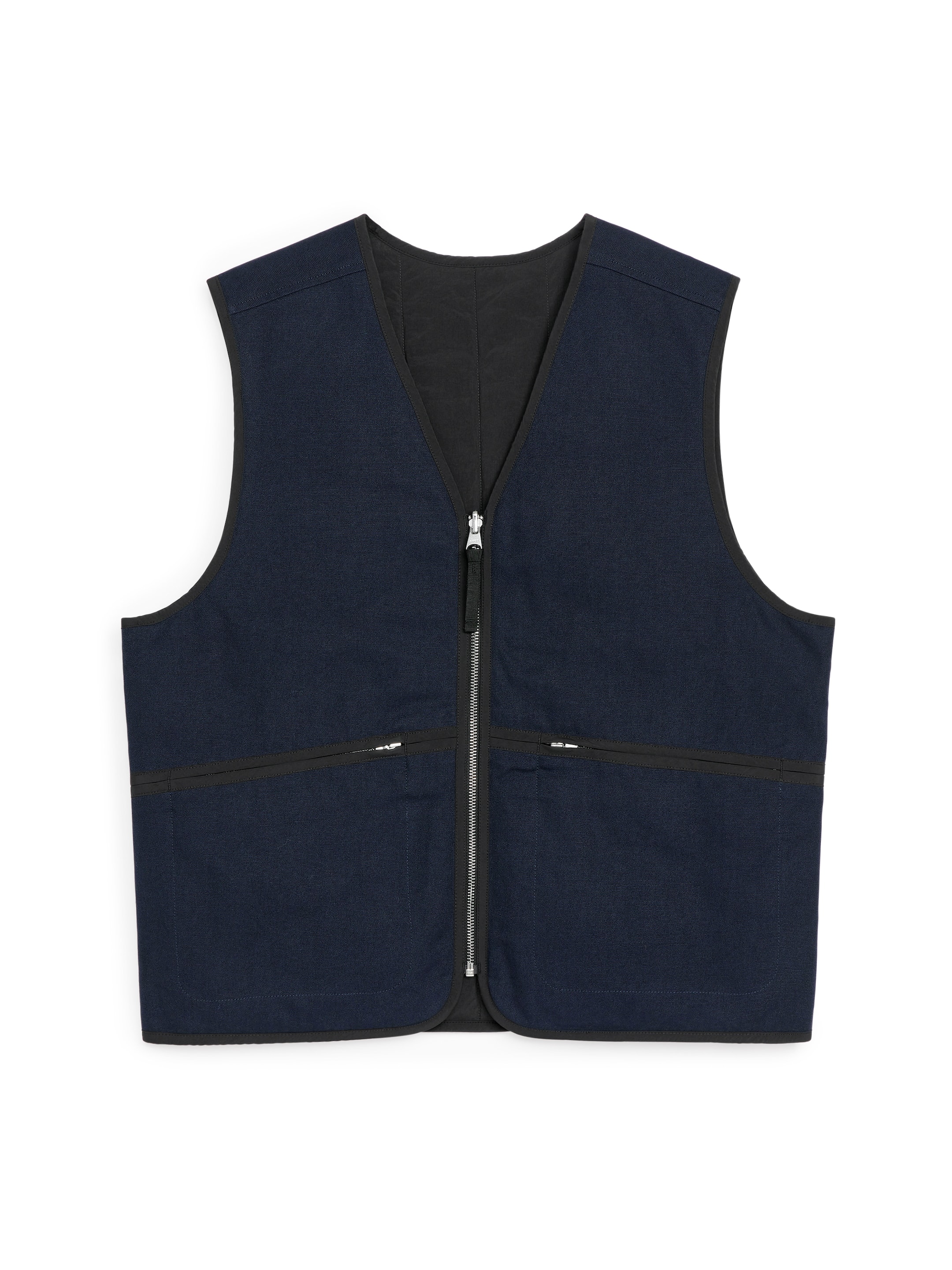 Grotere afbeelding bekijken: Omkeerbaar gewatteerd gilet - Donkerblauw - HEREN | H&M NL 1