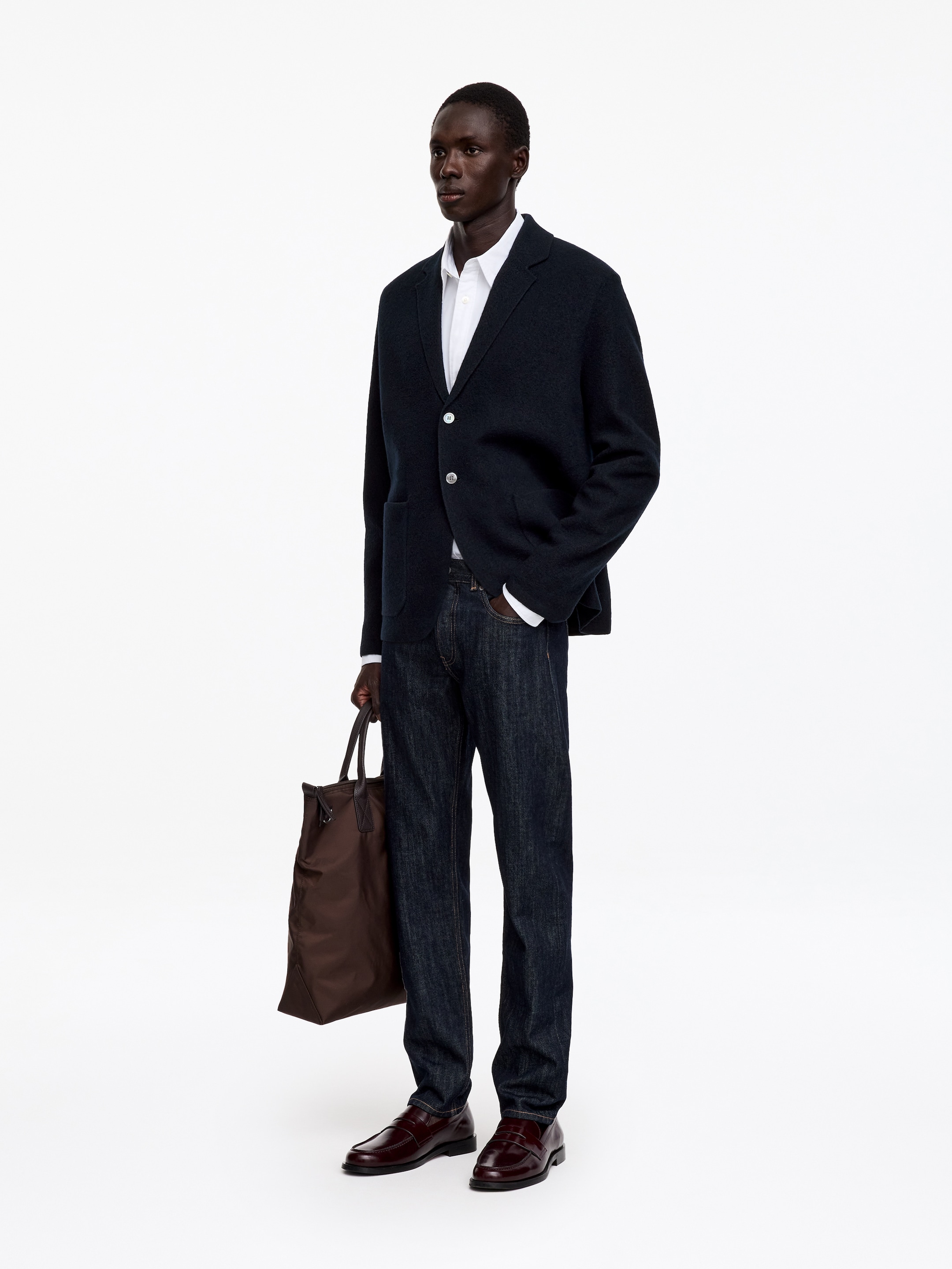 Boiled Wool Blazer - Dark Blue - Regular fit - men - StillMedia/Lookbook - 5