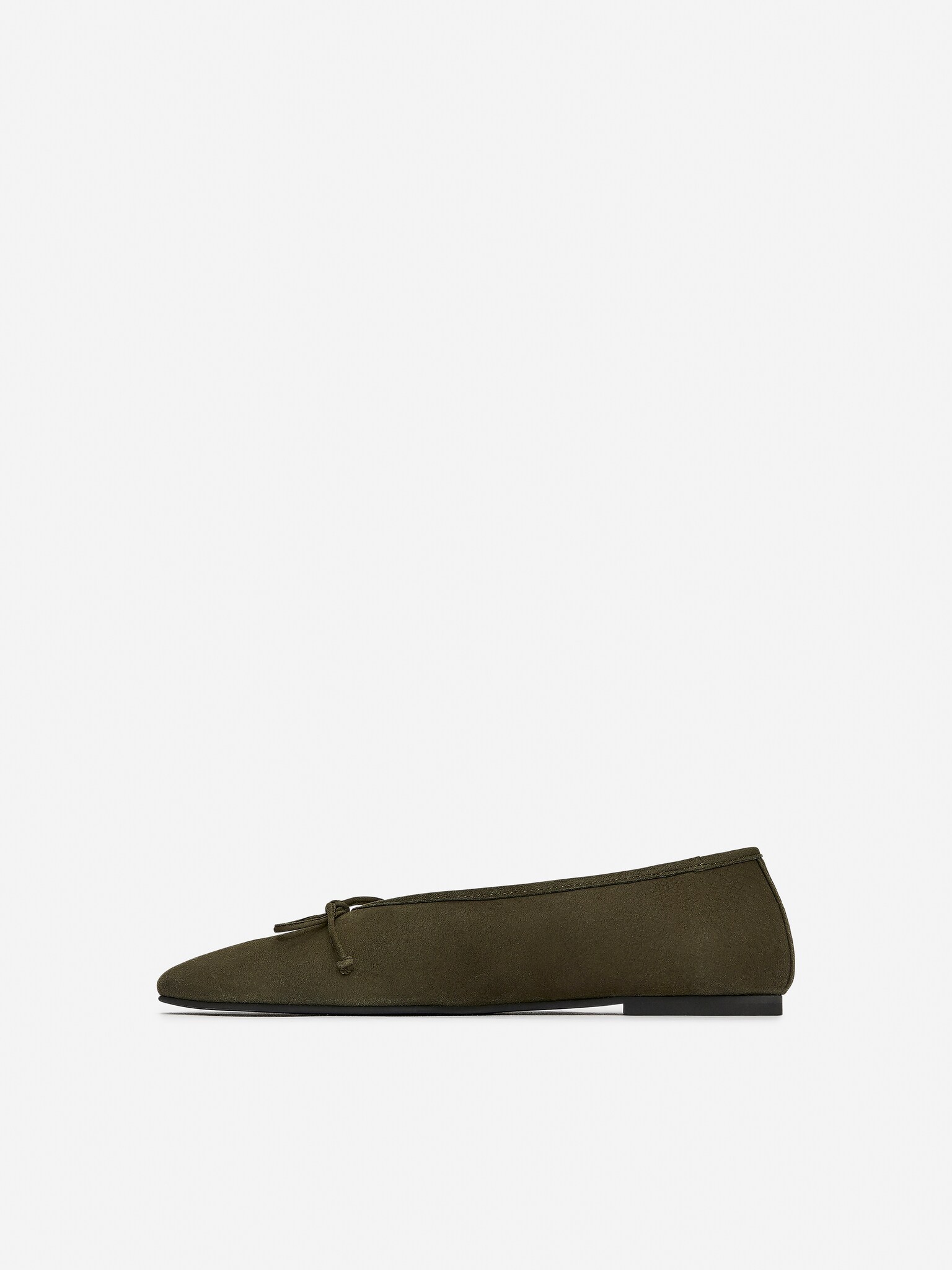 Ballerines en daim - Vert kaki/Marron - 4