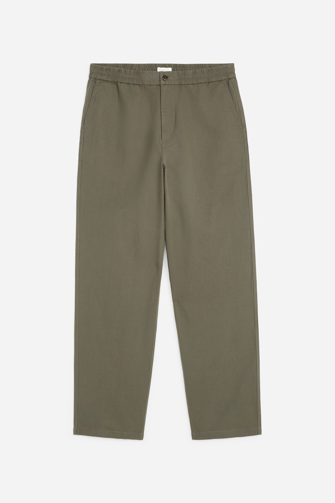 Pantaloni din amestec de in - Verde Kaki/Albastru închis/Maro/Bej/Negru - 1