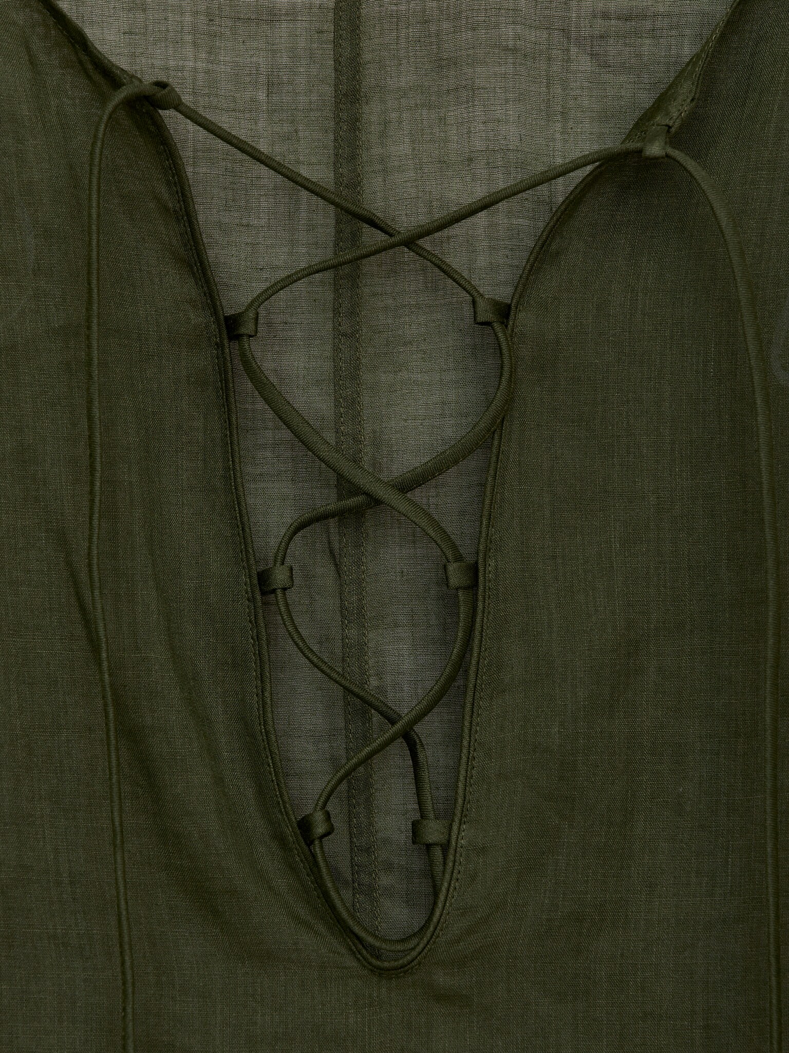 Ramie Beach Dress - Tmavě zelená - 2