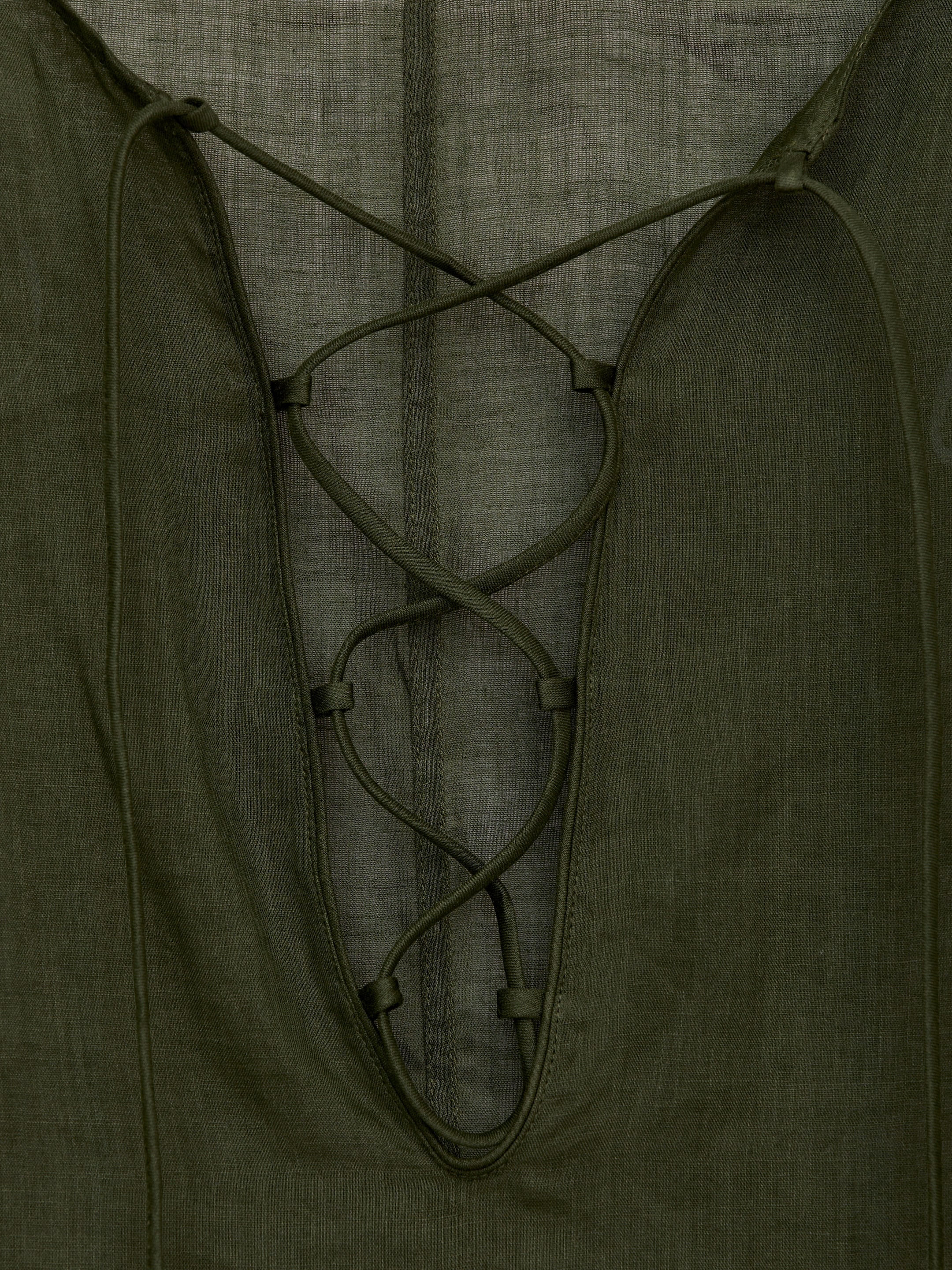 Strandkleid aus Ramie - Dunkelgrün - Regular Fit - Damen - StillMedia/DescriptiveDetail - 2