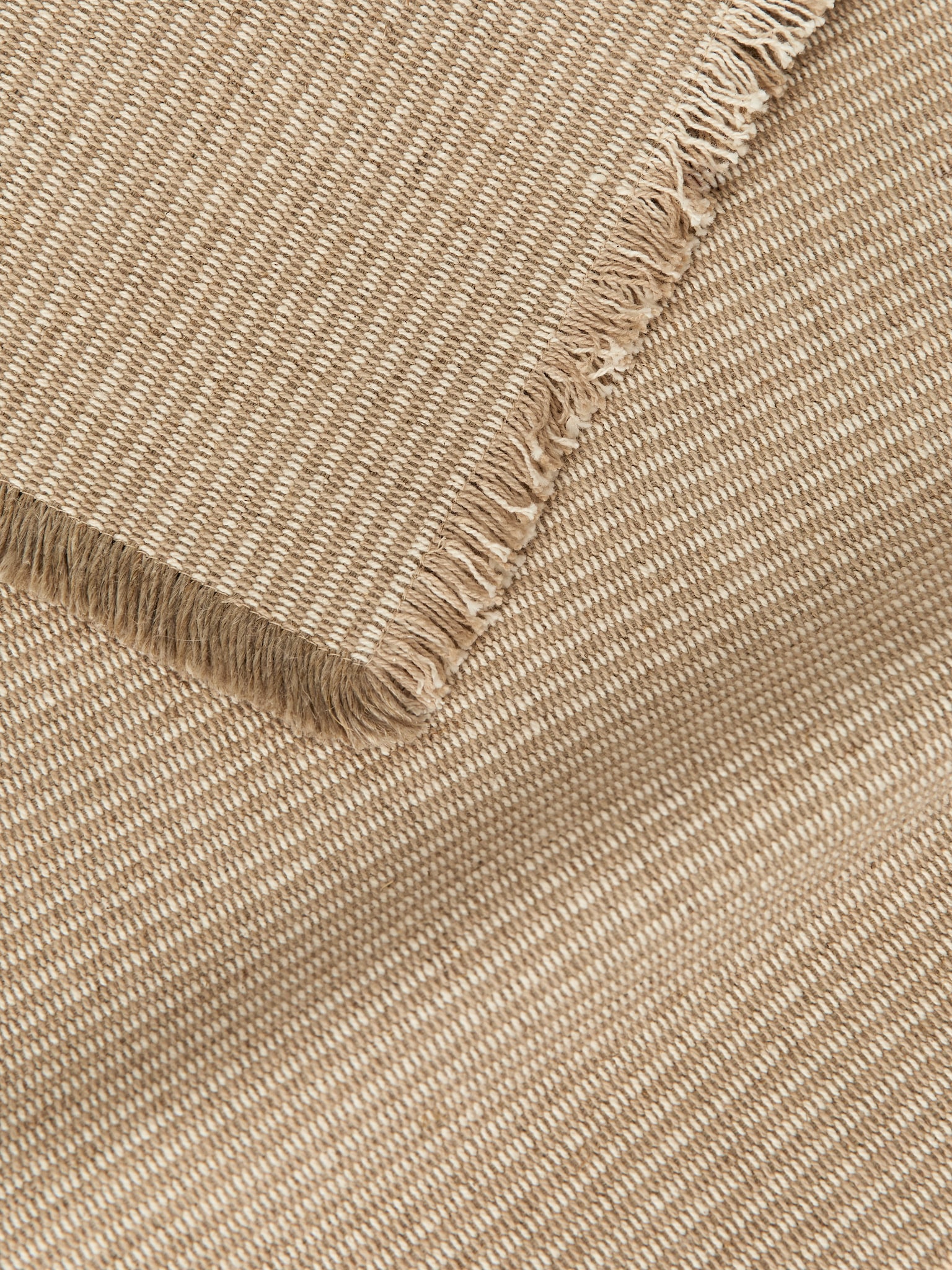 Linen Blend Placemat Set of 2 - Beige/Dark Blue/Beige - 2