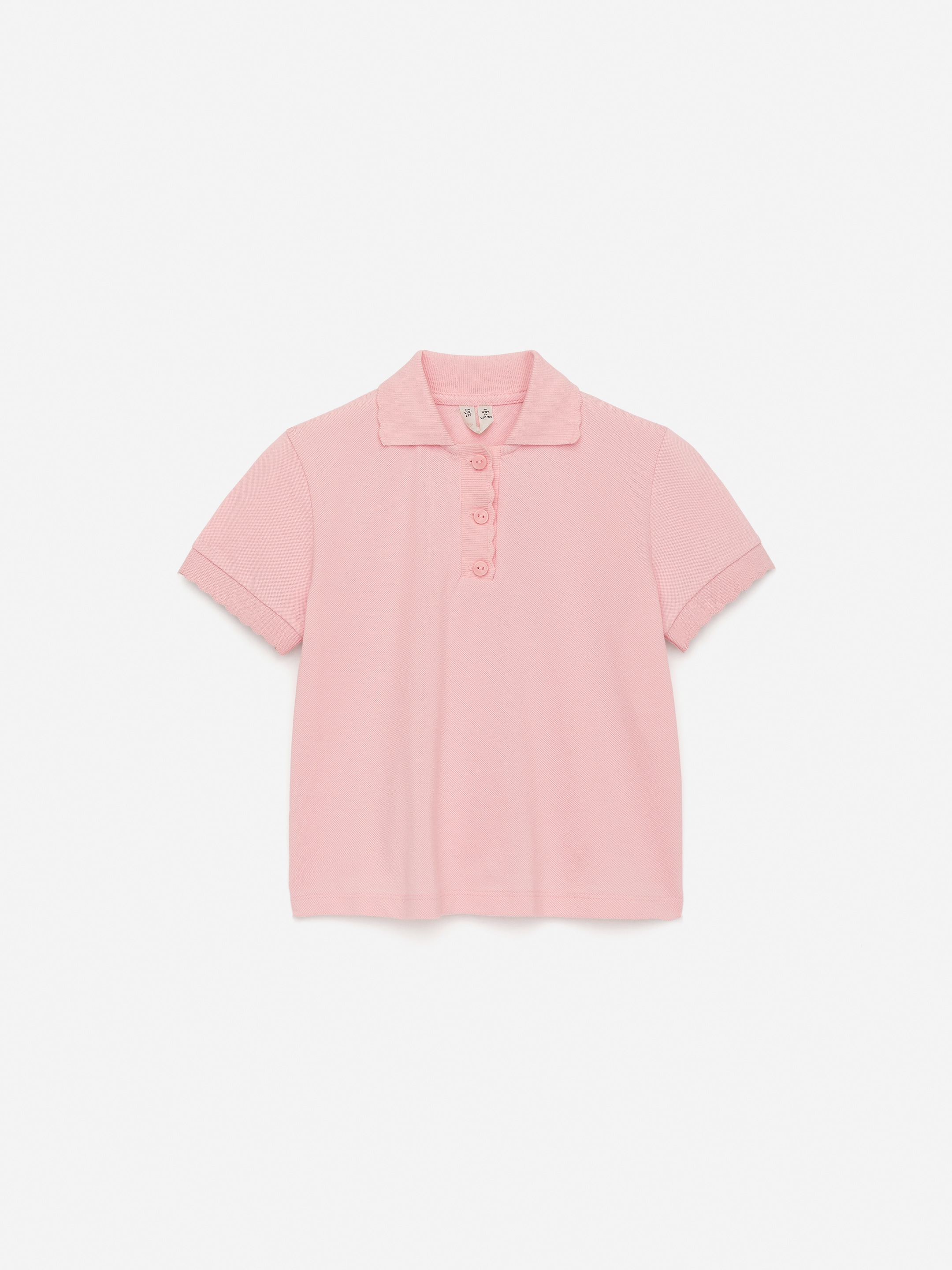 Grotere afbeelding bekijken: Poloshirt met geschulpte randen - Pink - KINDEREN | H&M BE 1