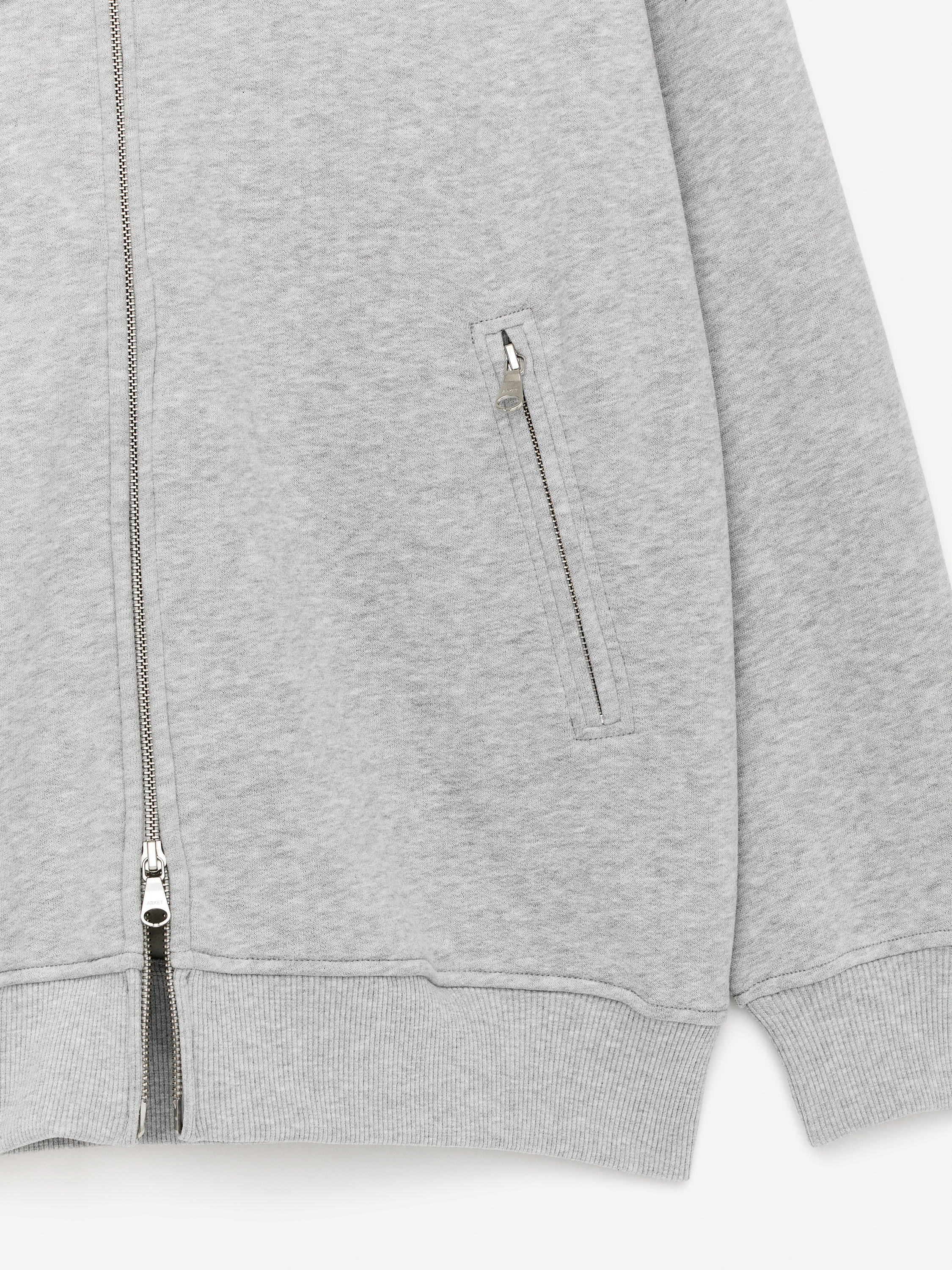 Zip Hoodie - Grey Melange - Loose fit - Women - StillMedia/DescriptiveDetail - 1
