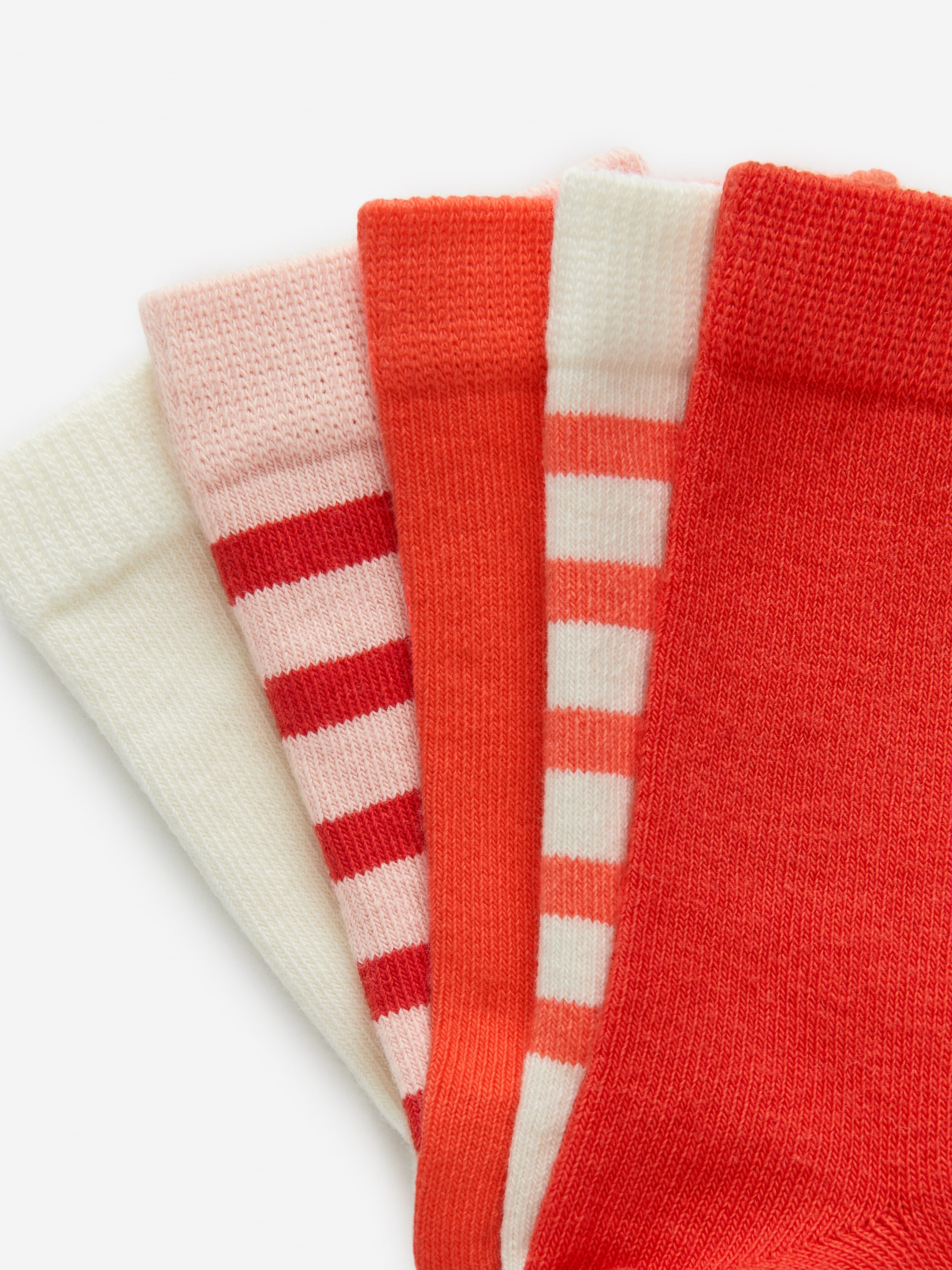 Bomullsstrumpor, 5-pack - Röd/rosa/vit - Children - StillMedia/DescriptiveDetail - 1