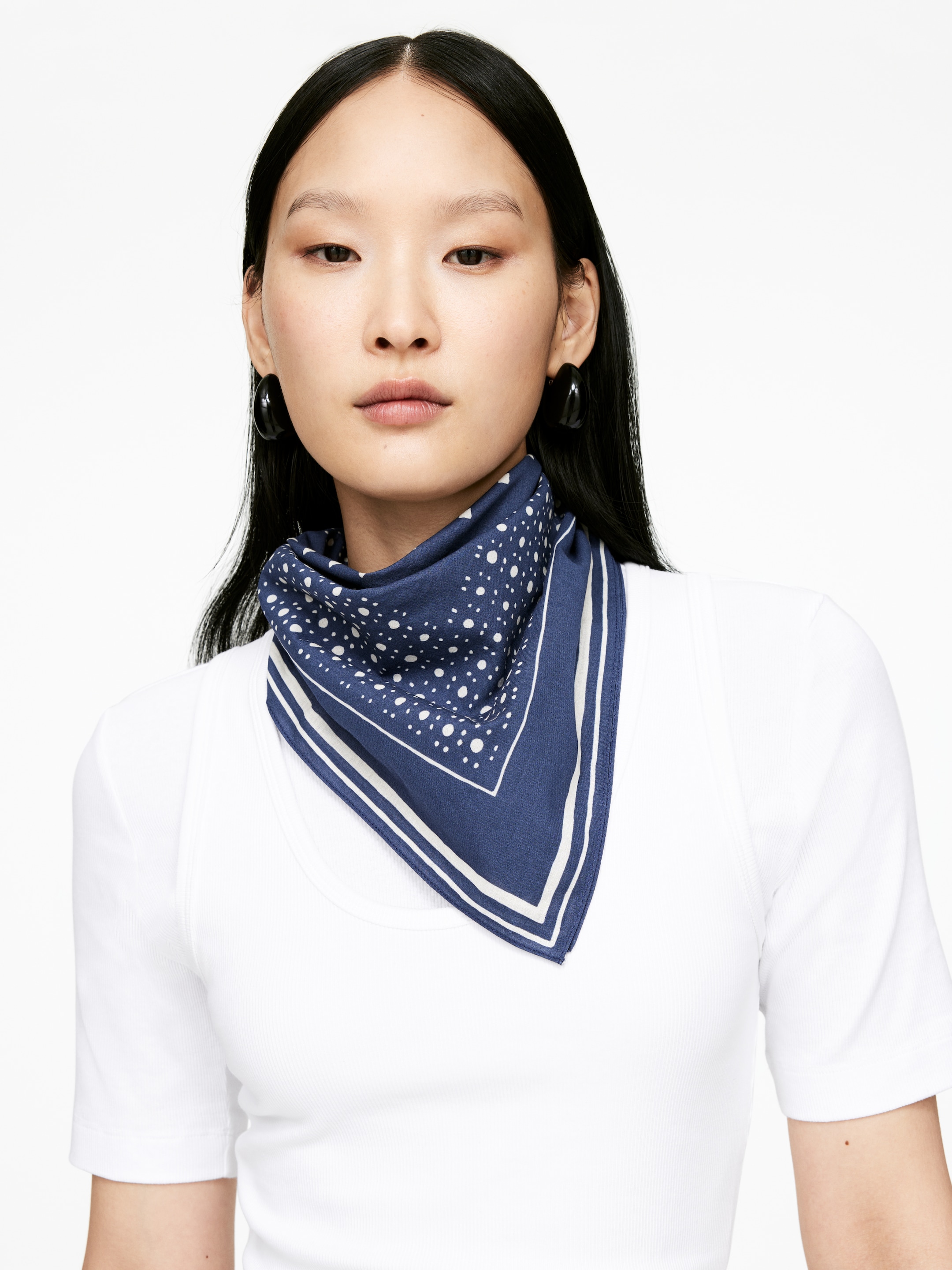 Agrandir l'image: Écharpe imprimée - Bleu - FEMME | H&M BE 1
