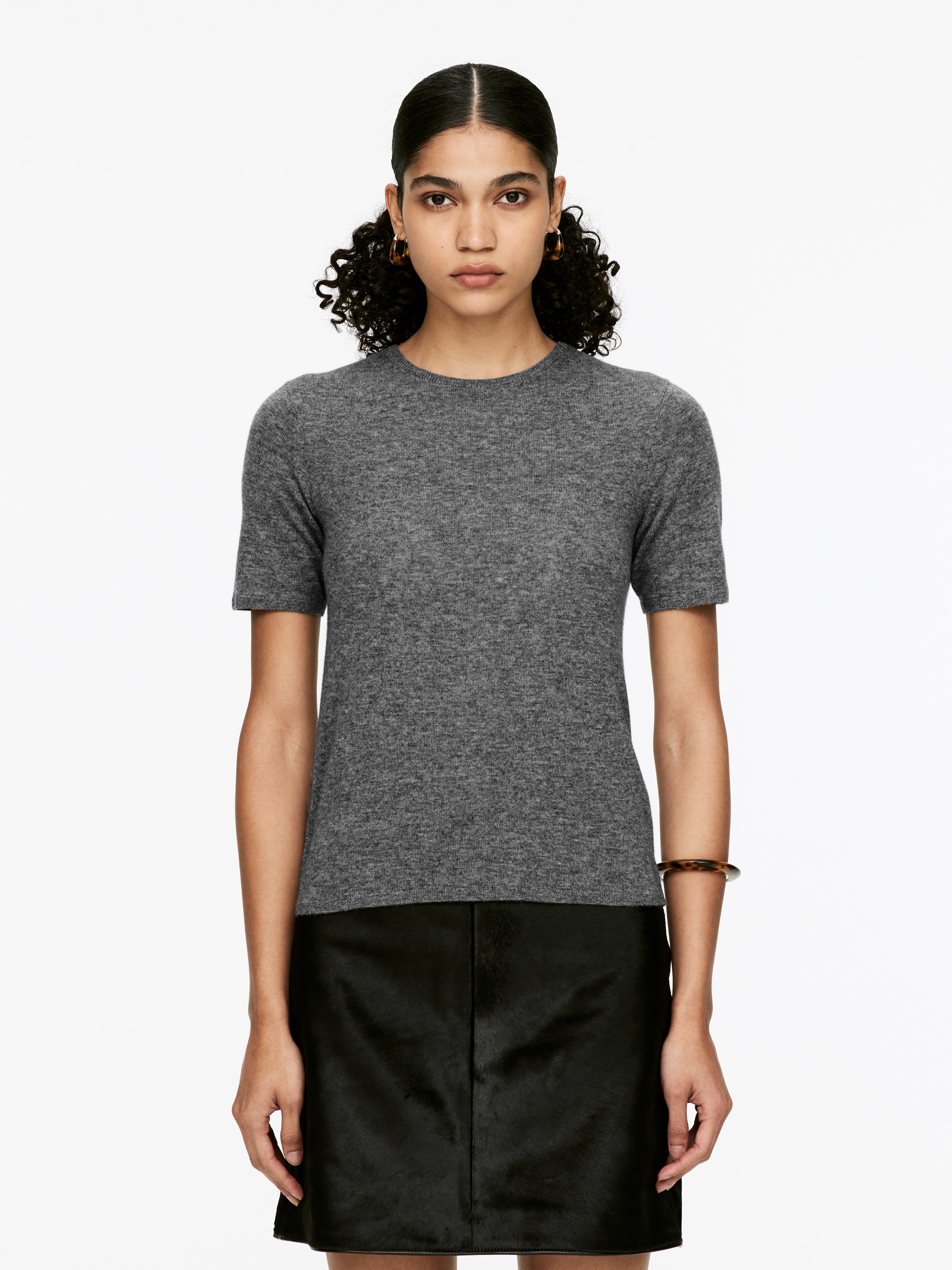 Oberteil aus reinem Kaschmir - Grau/Grün