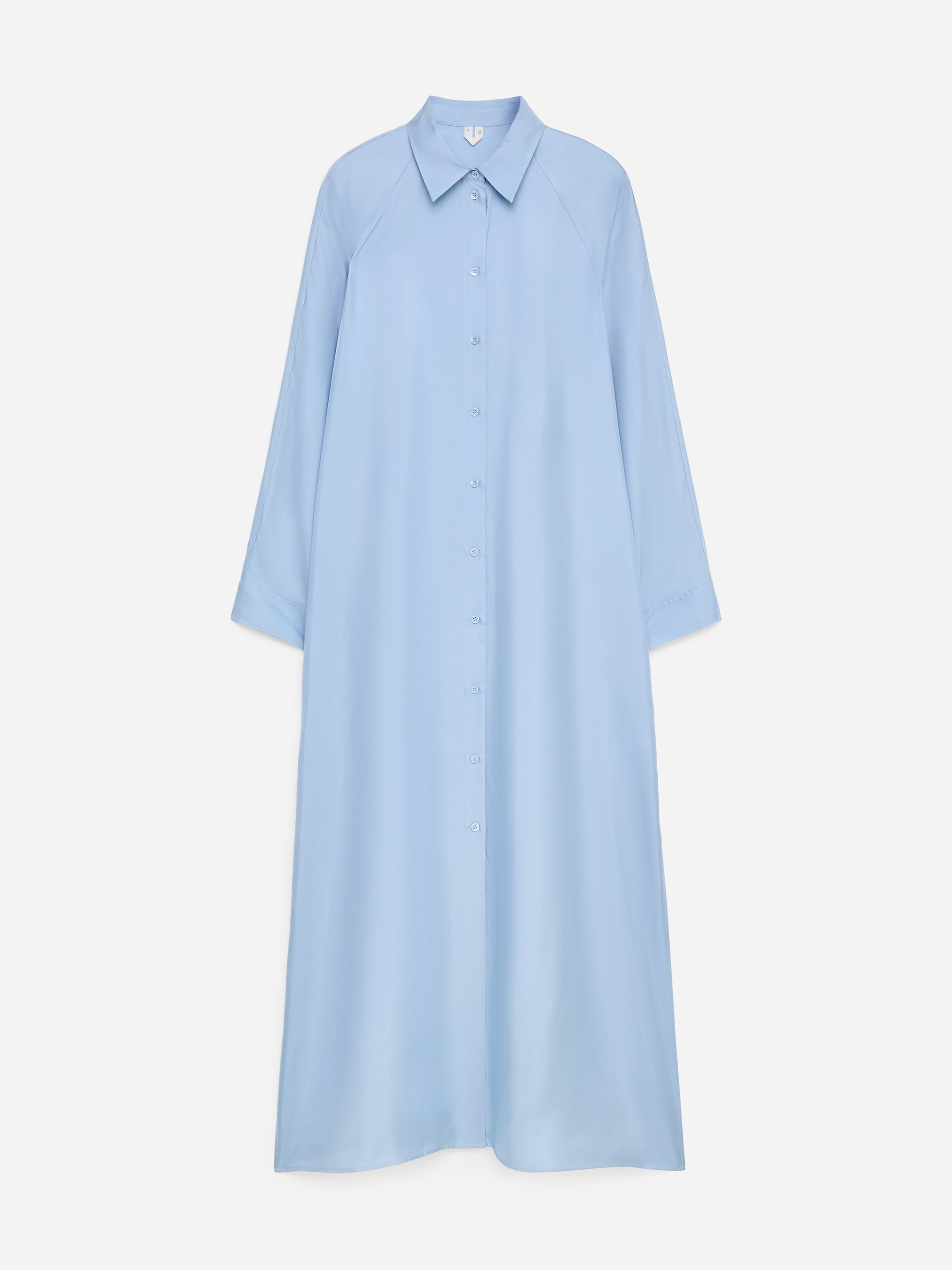 Silk Twill Shirt Dress - Blue - Regular fit - Women - StillMedia/DescriptiveStillLife - 1