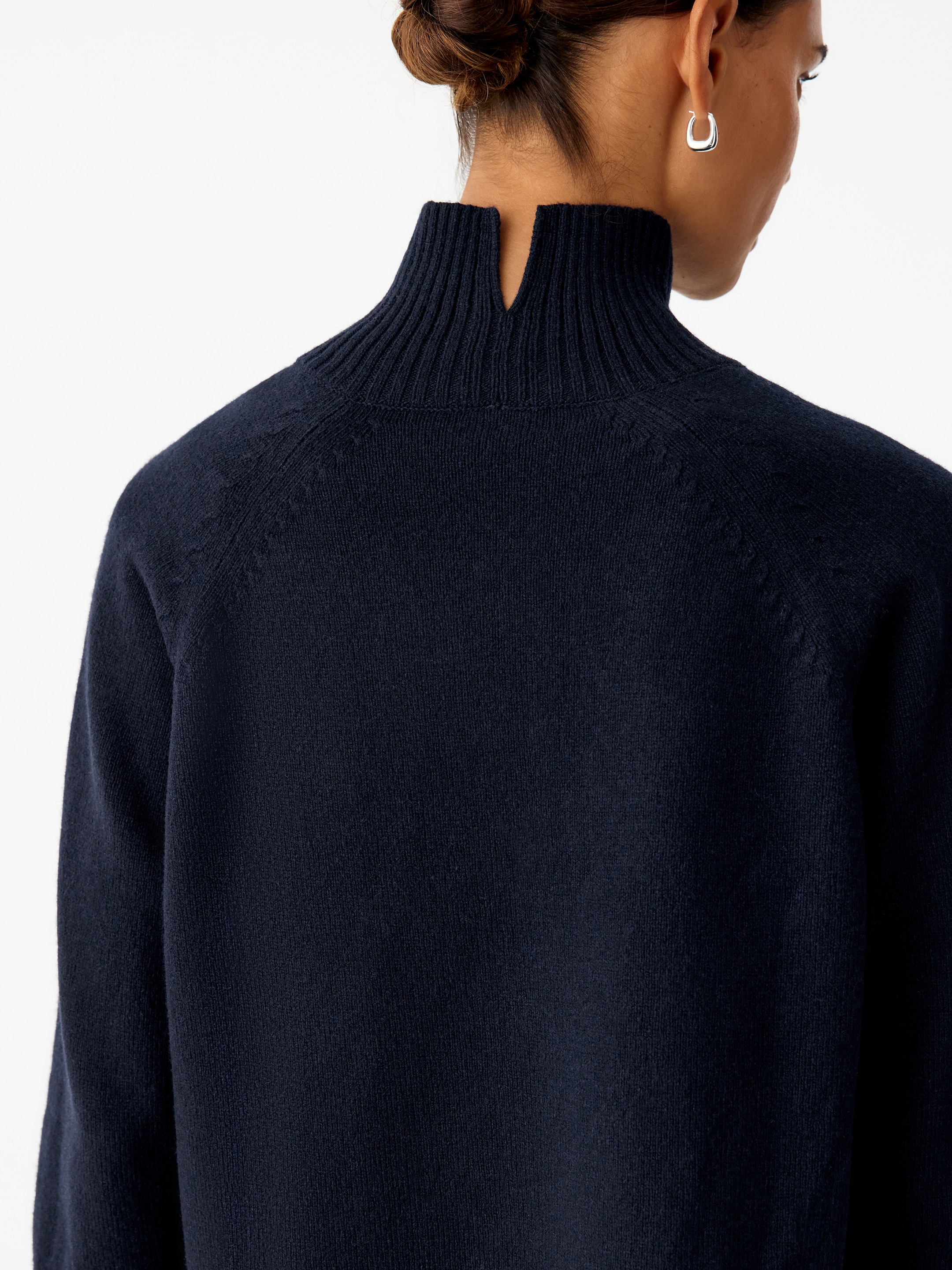 Roll-Neck Wool Jumper - Dark Blue - Regular fit - women - StillMedia/Lookbook - 7
