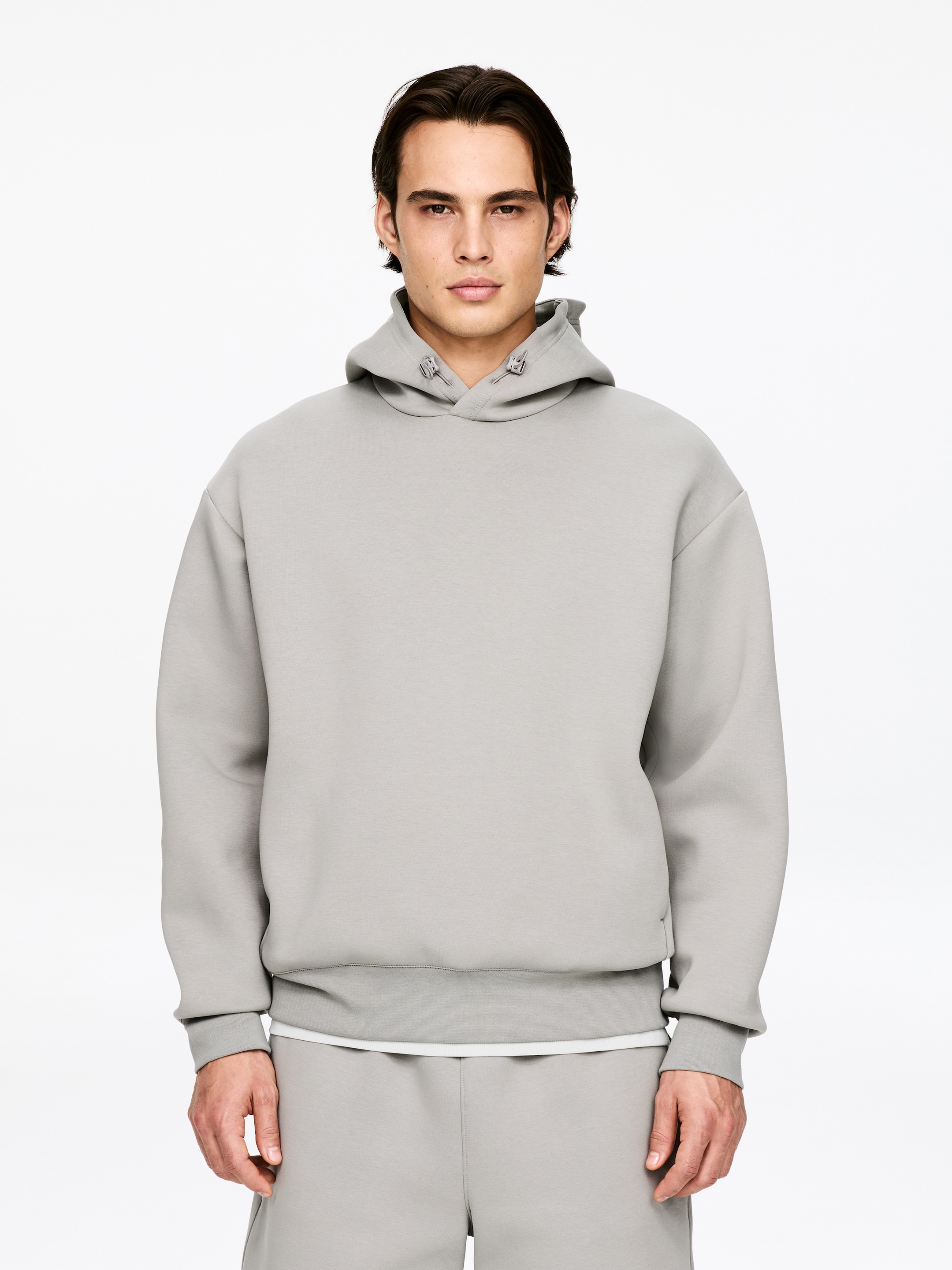 Sweat à capuche ARKET ACTIVE - Taupe - Loose fit - Homme - StillMedia/Lookbook - 4