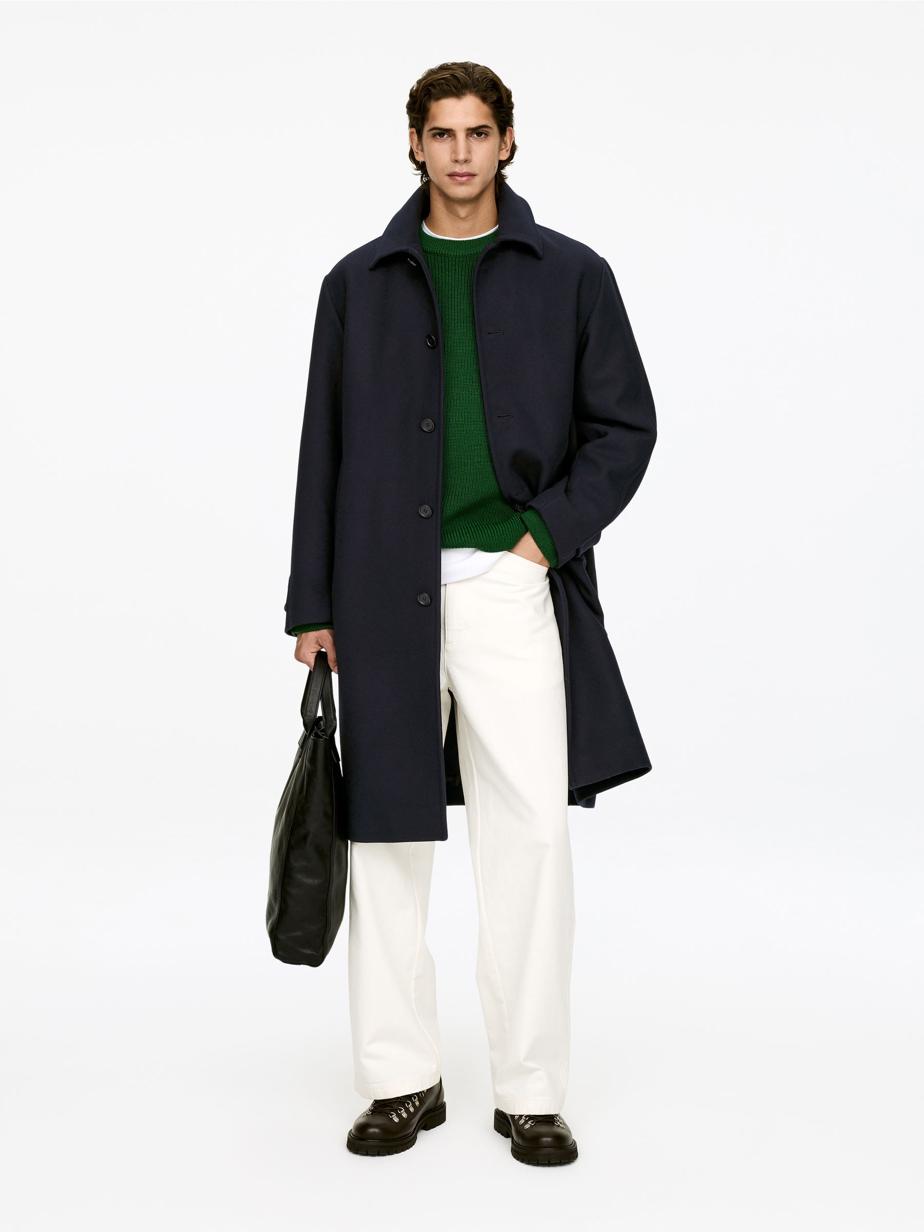 Doublé Wool-Blend Coat-#272930-16843