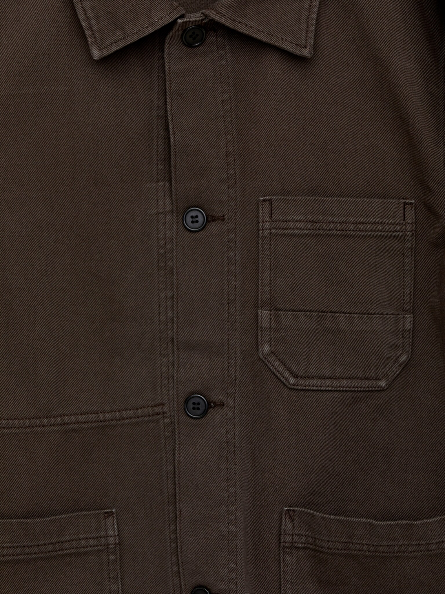 Surchemise en twill surteint - Marron/Marron foncé/Bleu Klein/Bleu foncé/Taupe - 2
