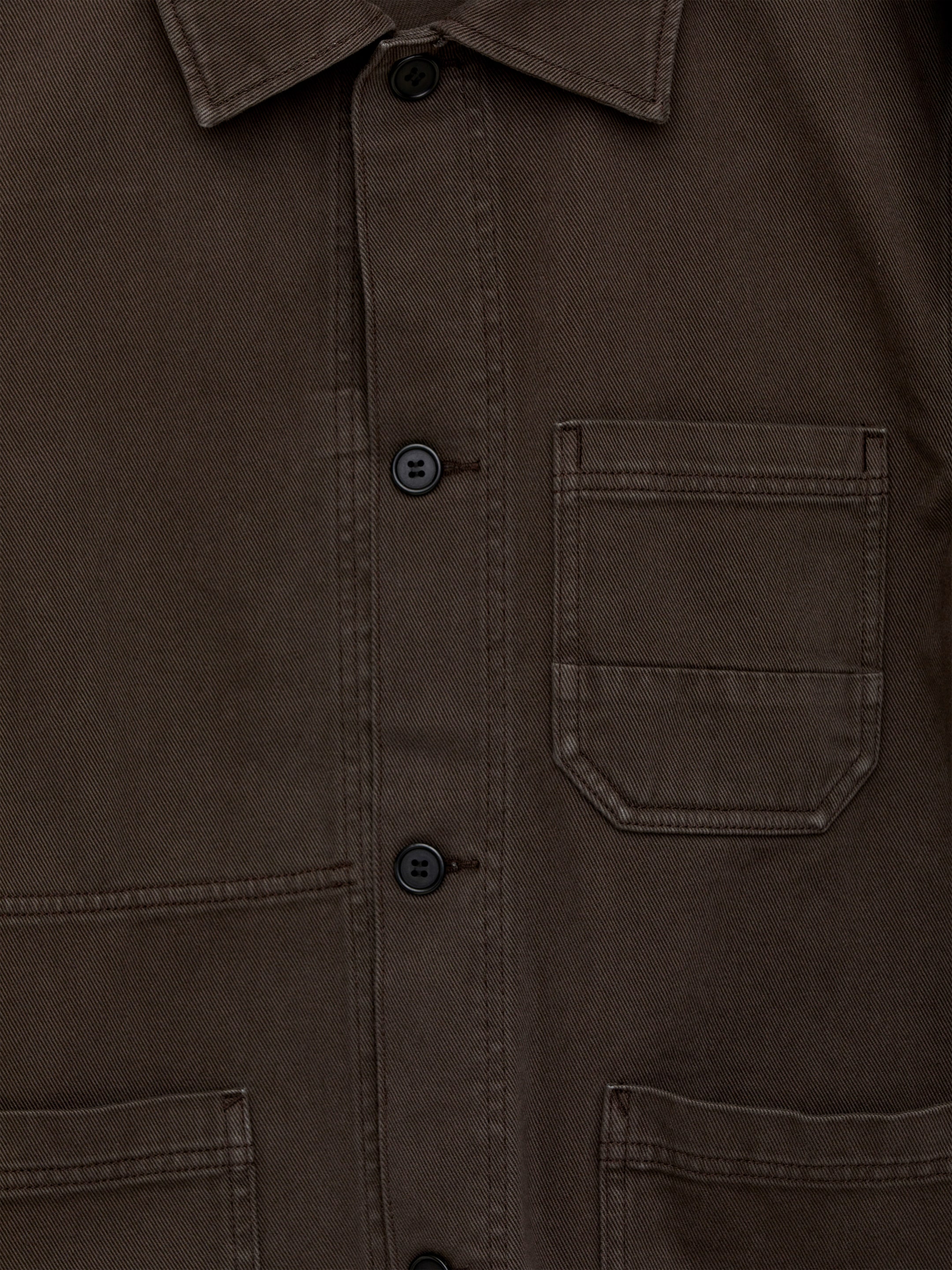 Overdyed-Overshirt aus Twill - Braun - Regular Fit - Herren - StillMedia/DescriptiveDetail - 2