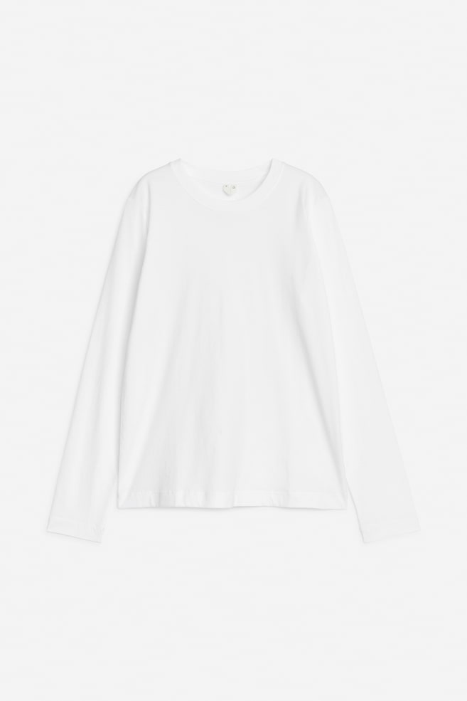 T-shirt de manga comprida Signature - Branco/Castanho/Branco/Preto/Vermelho/Cinzento/Castanho/Rosa/bordeaux - 1