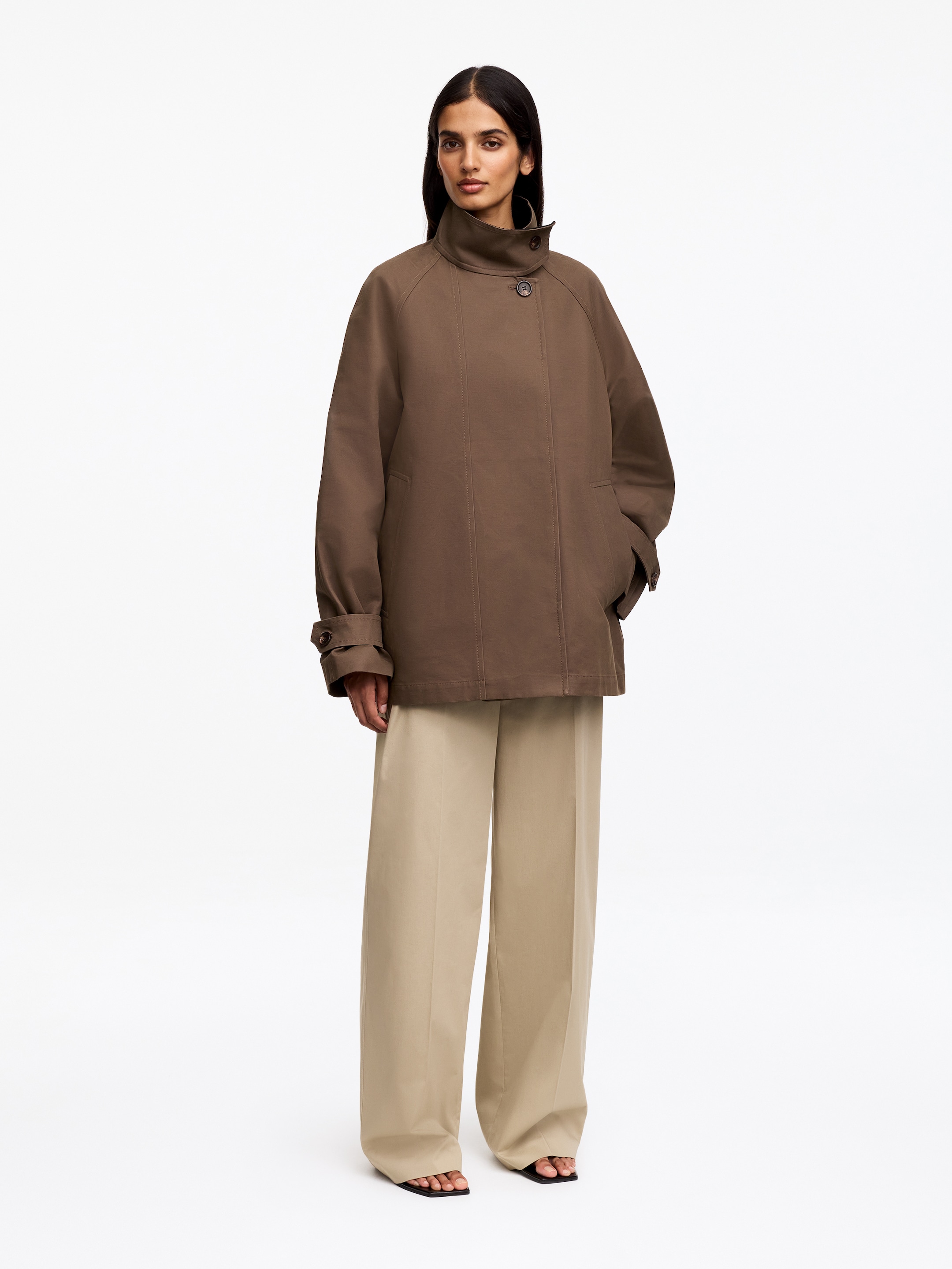 Relaxed Cotton Jacket - Dark Mole - Relaxed fit - women - StillMedia/Lookbook - 6