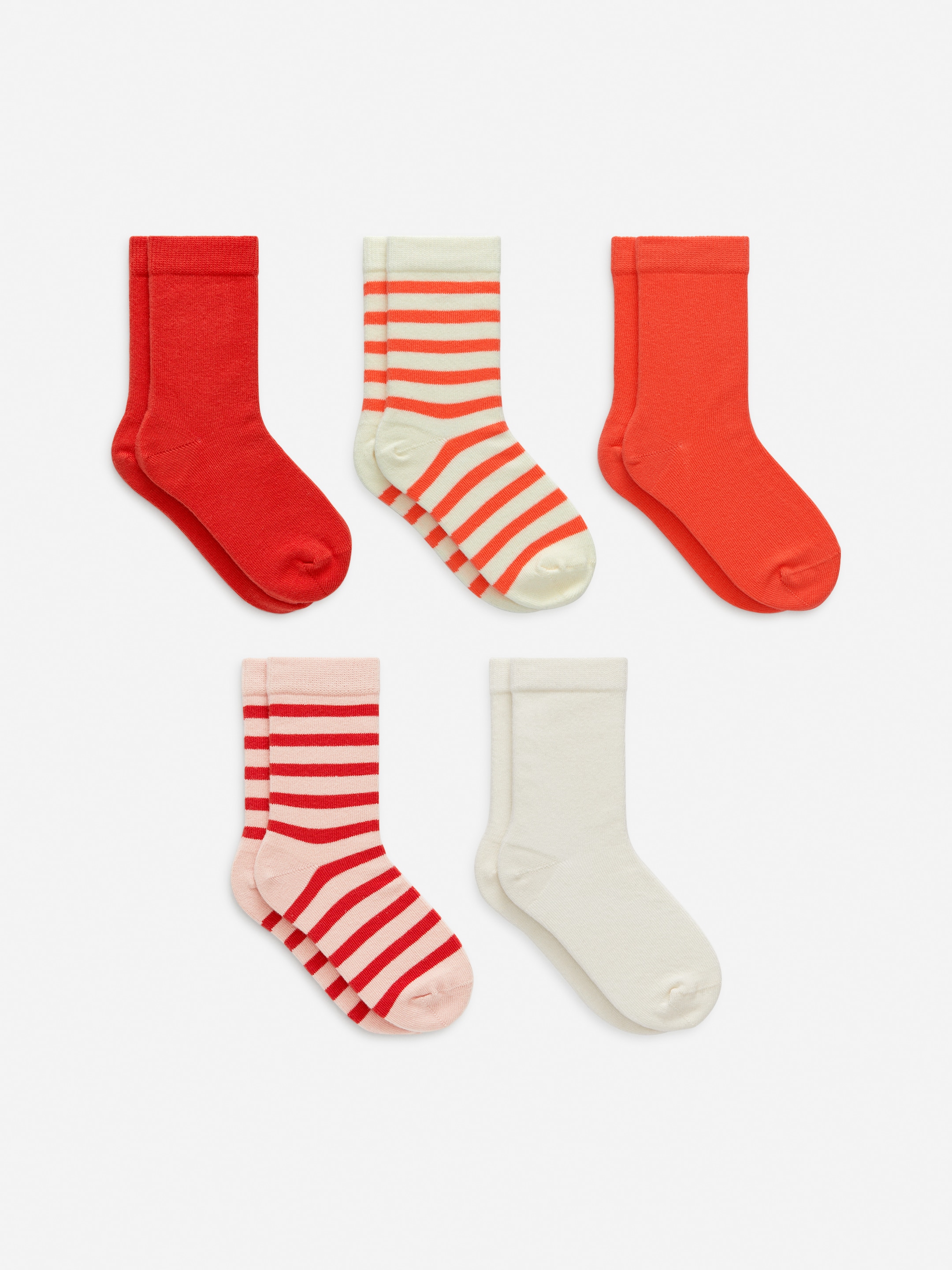 Größeres Bild ansehen: Baumwollsocken, 5er-Pack - Rot/Rosa/Weiß - Kids | H&M DE 1