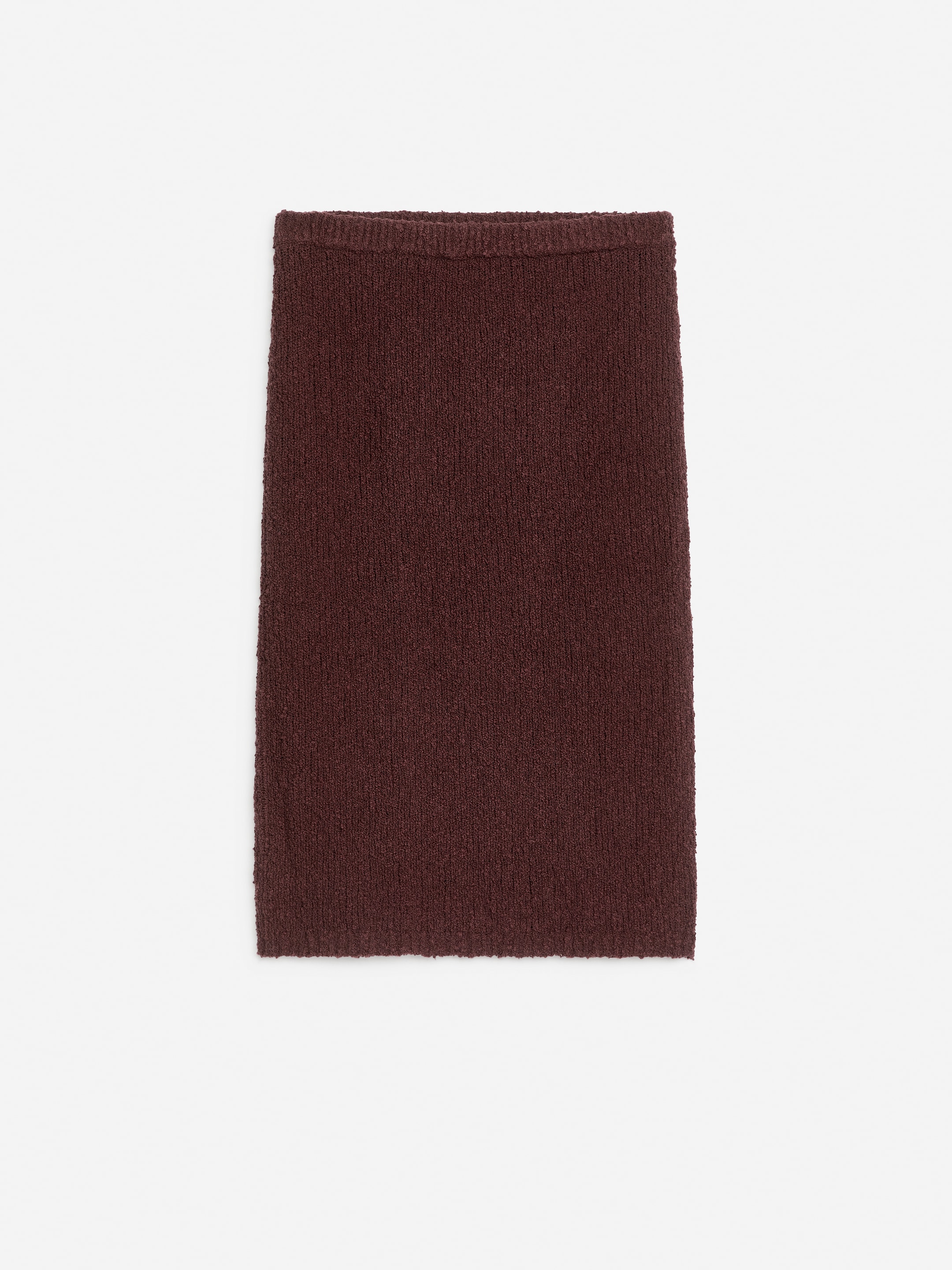 Visa större bild: Stickad kjol - Vinröd - DAM | H&M FI 1