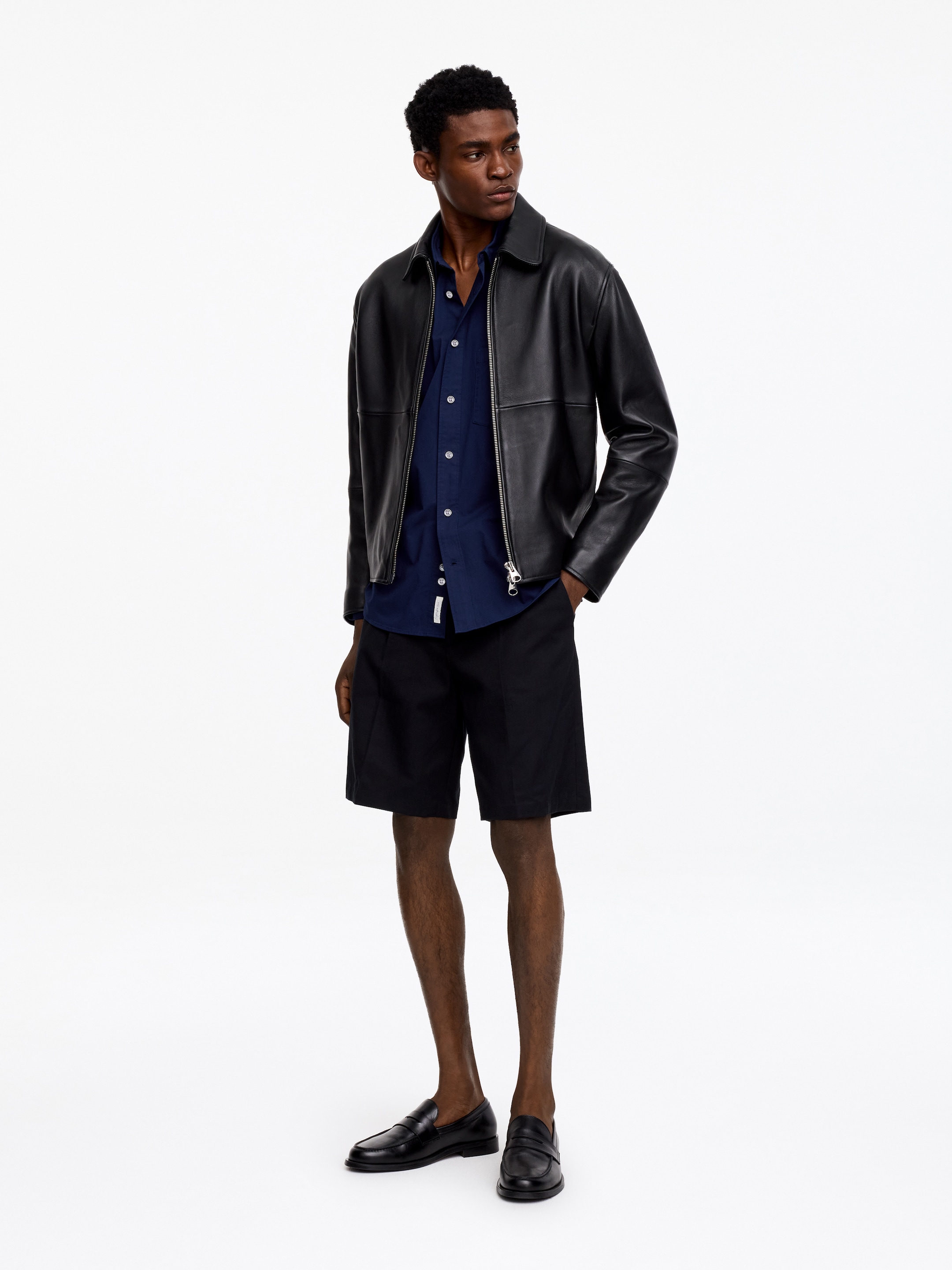 Relaxed Cotton Twill Shirt - Dark Blue - Relaxed fit - Men - StillMedia/Lookbook - 4
