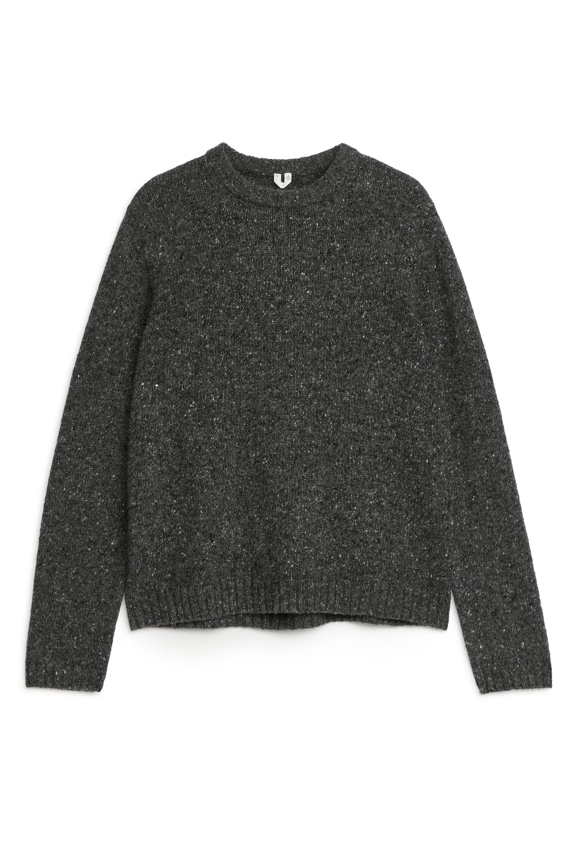 Zobacz większy obraz: Sweter z mieszanki wełny i alpaki - Ciemnoszary melanż - ON | H&M PL 1