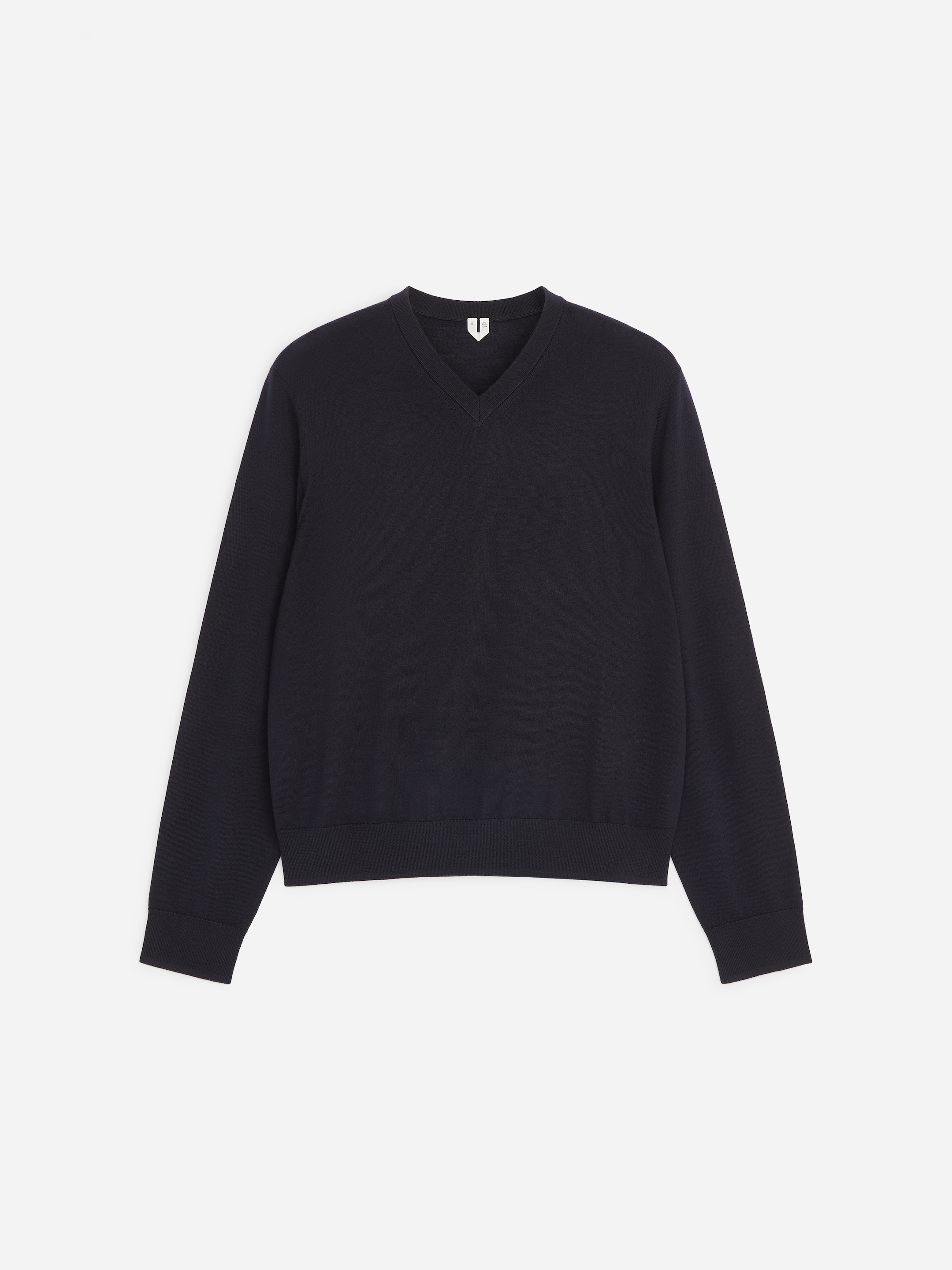 Jersey de lana merino con cuello de pico - Azul - Corte estándar - men - StillMedia/DescriptiveStillLife - 1