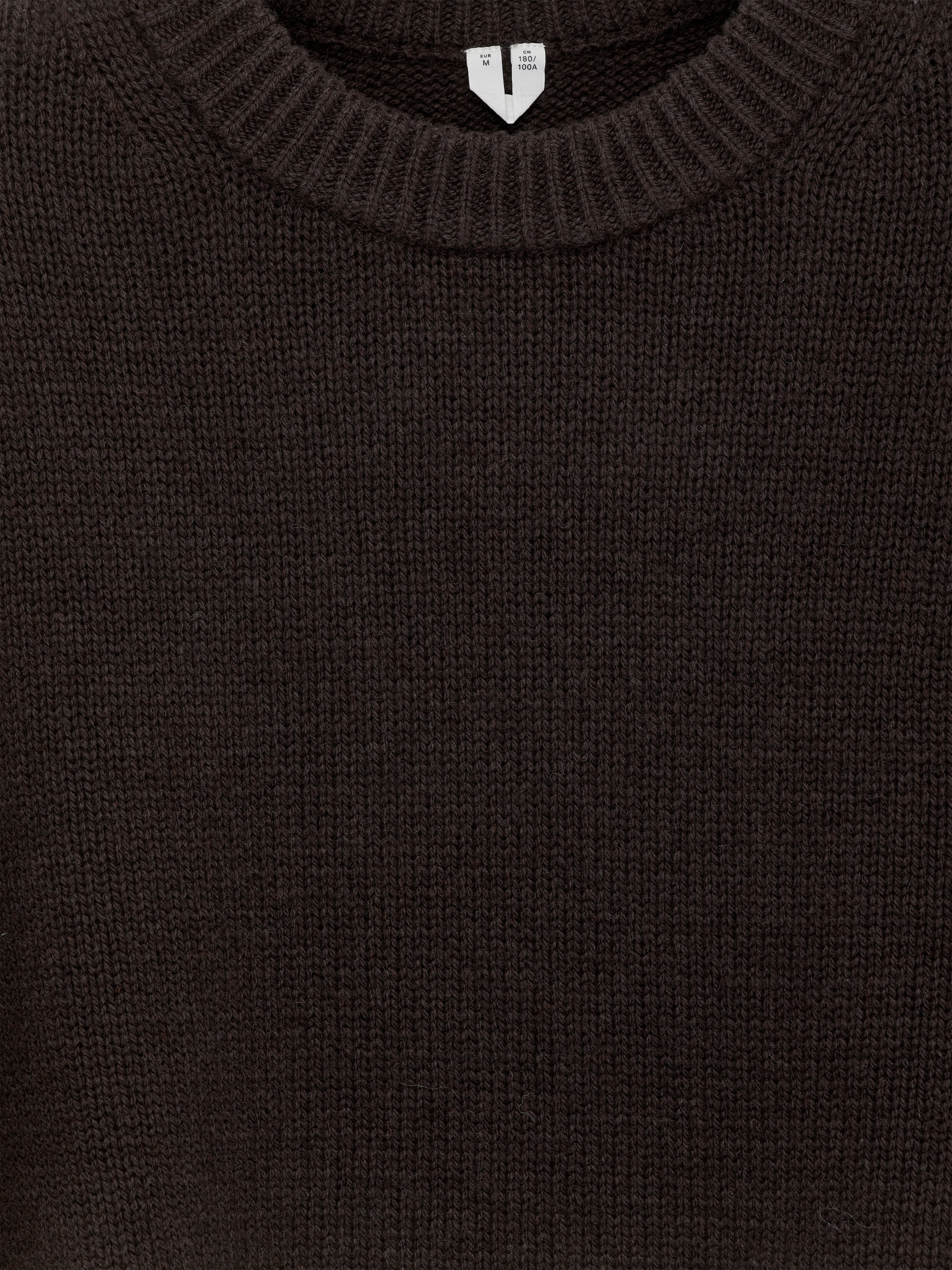 Heavy Knit Wool Jumper - Dark Brown - Relaxed fit - Men - StillMedia/DescriptiveDetail - 2