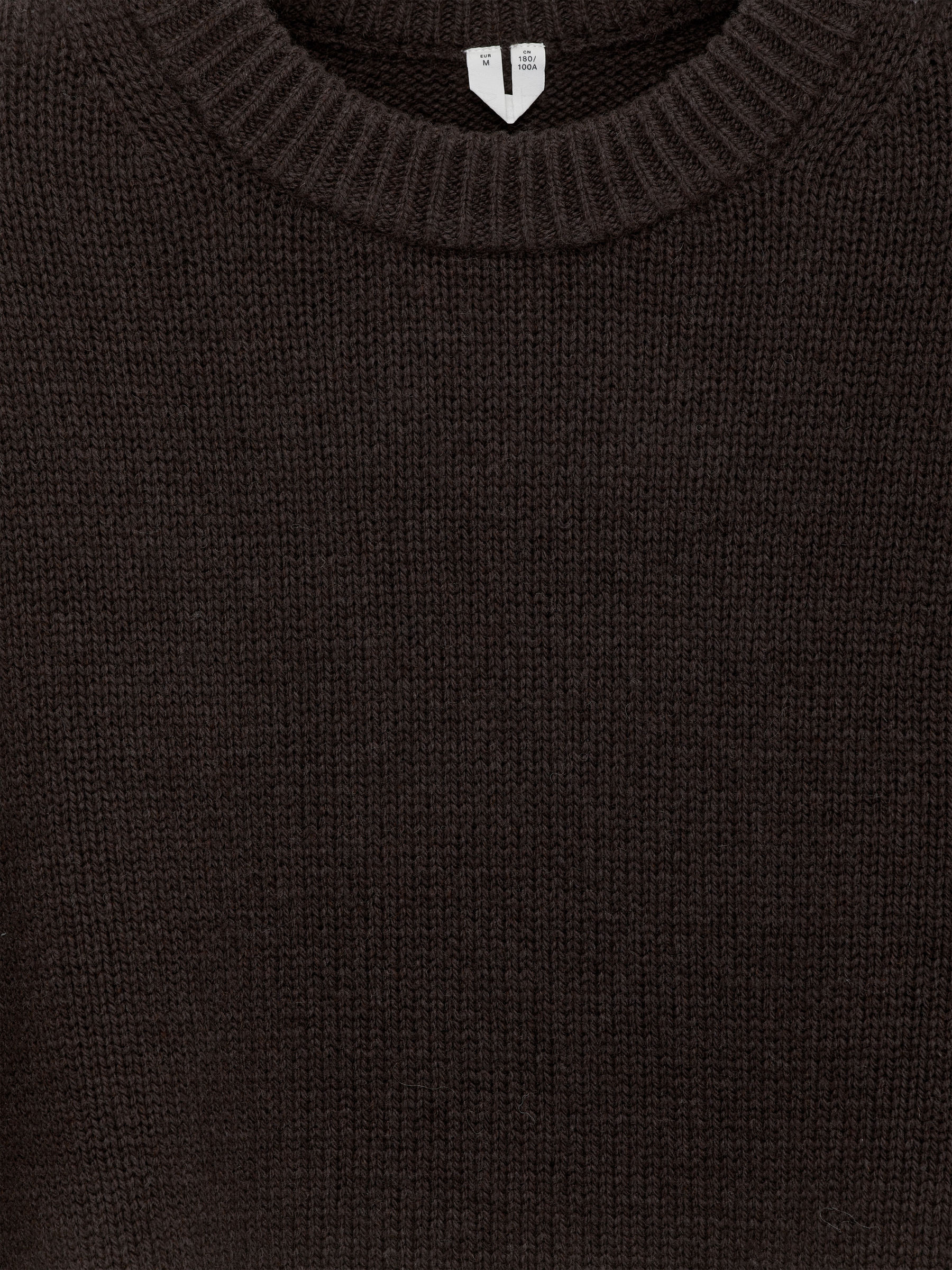 Heavy Knit Wool Jumper - Dark Brown - Relaxed fit - Men - StillMedia/DescriptiveDetail - 2