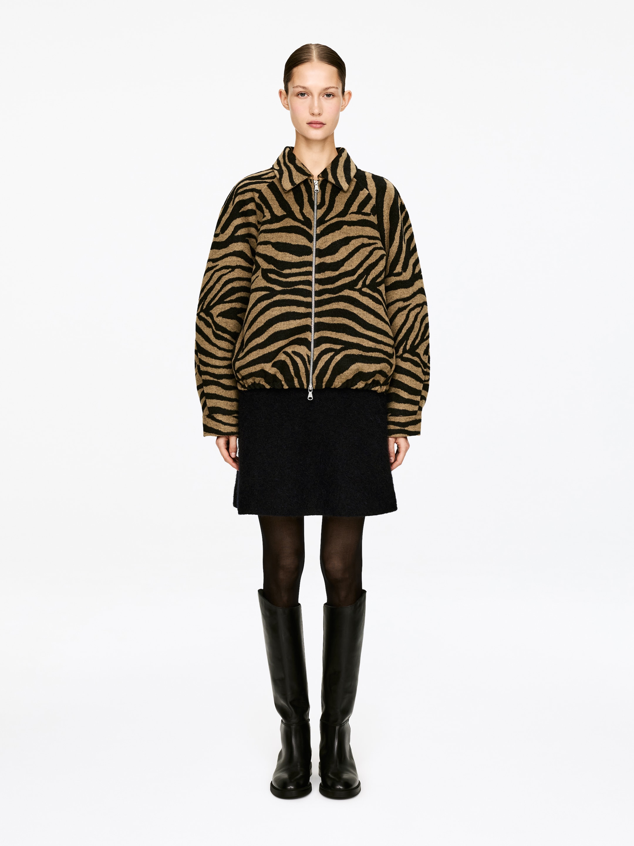 Ver imagen más grande: Falda en mezcla de lana y alpaca - Black - MUJER | H&M ES 1